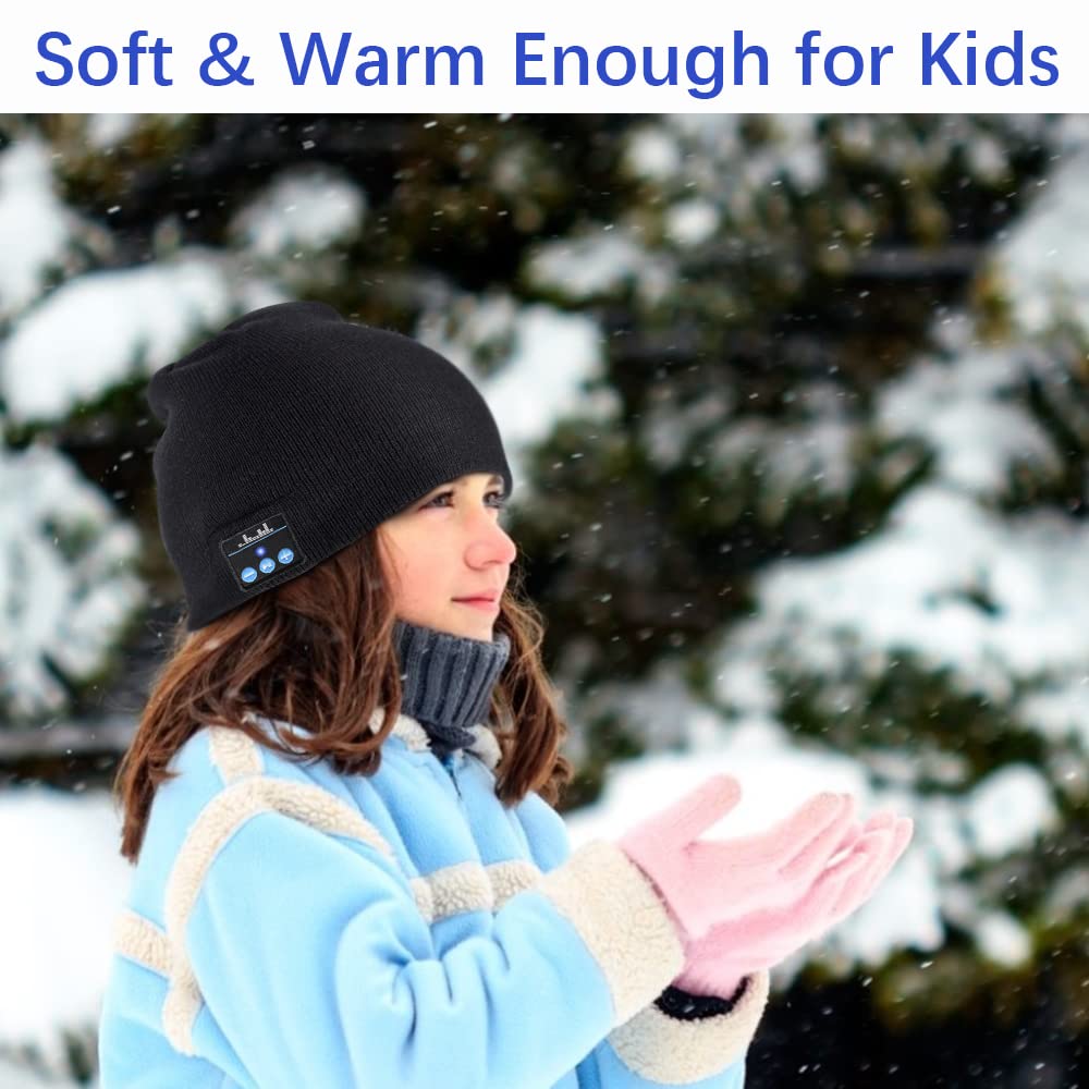 EverPlus Bluetooth Beanie Hat for Men & Women - Wireless Headphone Winter Knit Cap with Built-in Speakers - Perfect for Skiing, Running, Commuting & Outdoor Activities