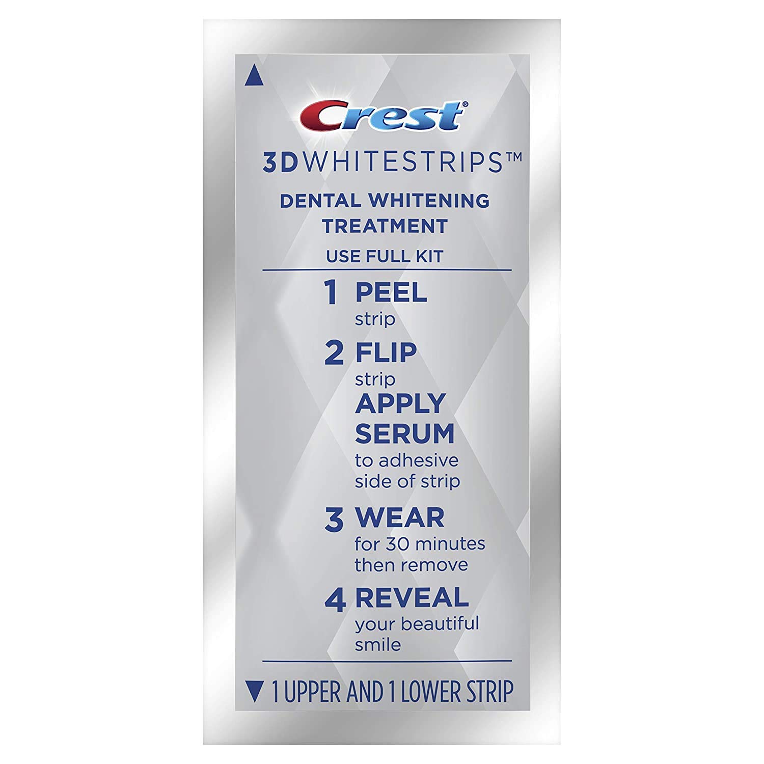 Crest 3D Whitestrips Arctic Mint Teeth Whitening Strips Kit - 28 Strips (14 Treatments) with Whitening Serum for Sensitive Teeth | Professional At-Home Teeth Whitening for Brighter Smile | Perfect for Weddings, Job Interviews & Special Events