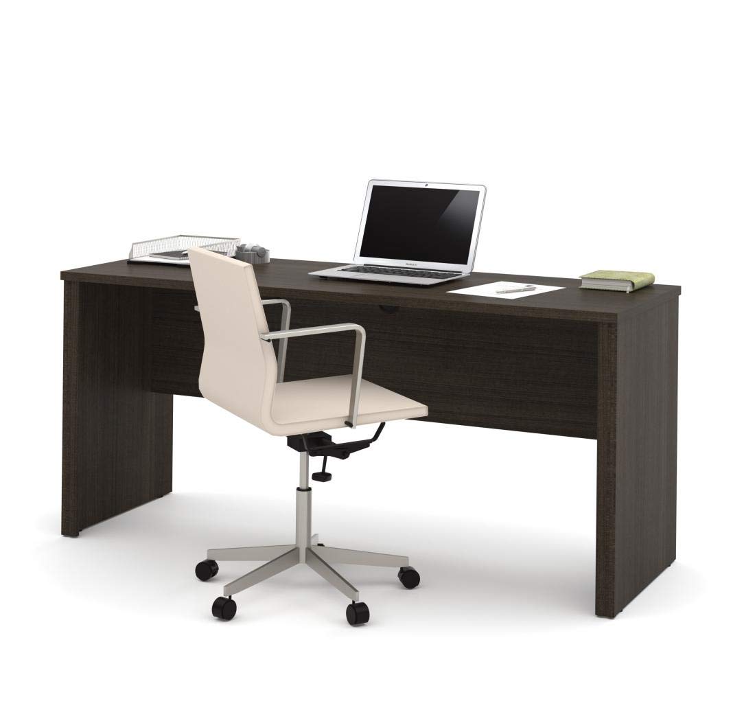Bestar Embassy Narrow Desk Shell - 66W Dark Chocolate Finish, Compact Home Office Desk for Small Spaces | Perfect for Apartments, Dorm Rooms & Workspaces