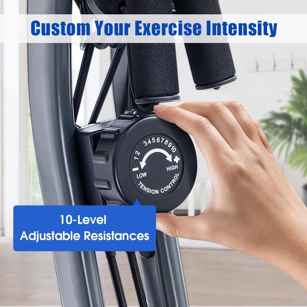 Merax Foldable Exercise Bike - 3-in-1 Magnetic Stationary Bike with 16-Level Resistance, 300LB Capacity for Home Workout | Perfect for Indoor Cycling, Cardio Training & Small Spaces