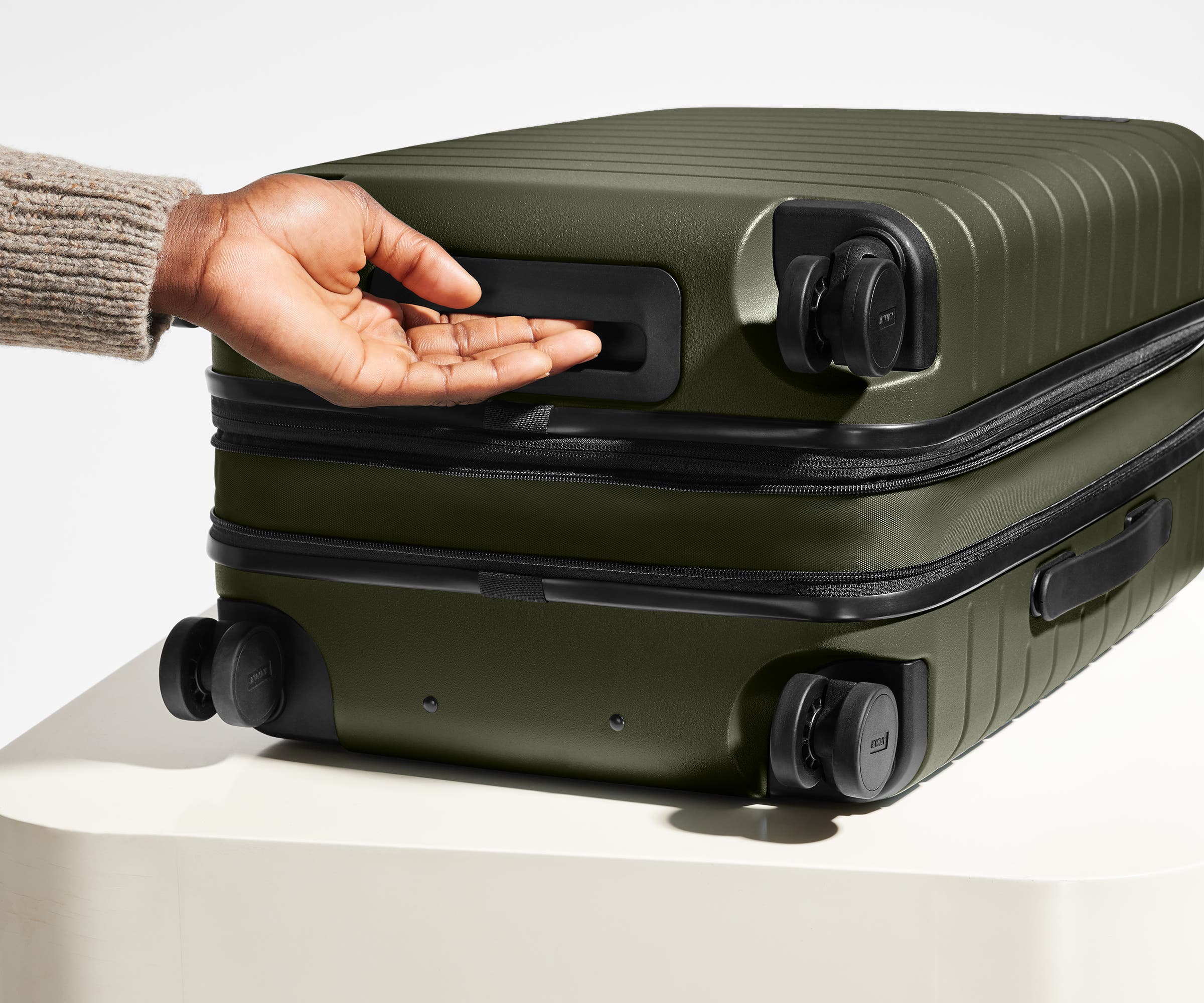 The Carry On Flex in Olive Green - Lightweight Expandable Luggage for Travel, Business & Weekend Getaways | Durable Spinner Suitcase with 360° Wheels & TSA Lock
