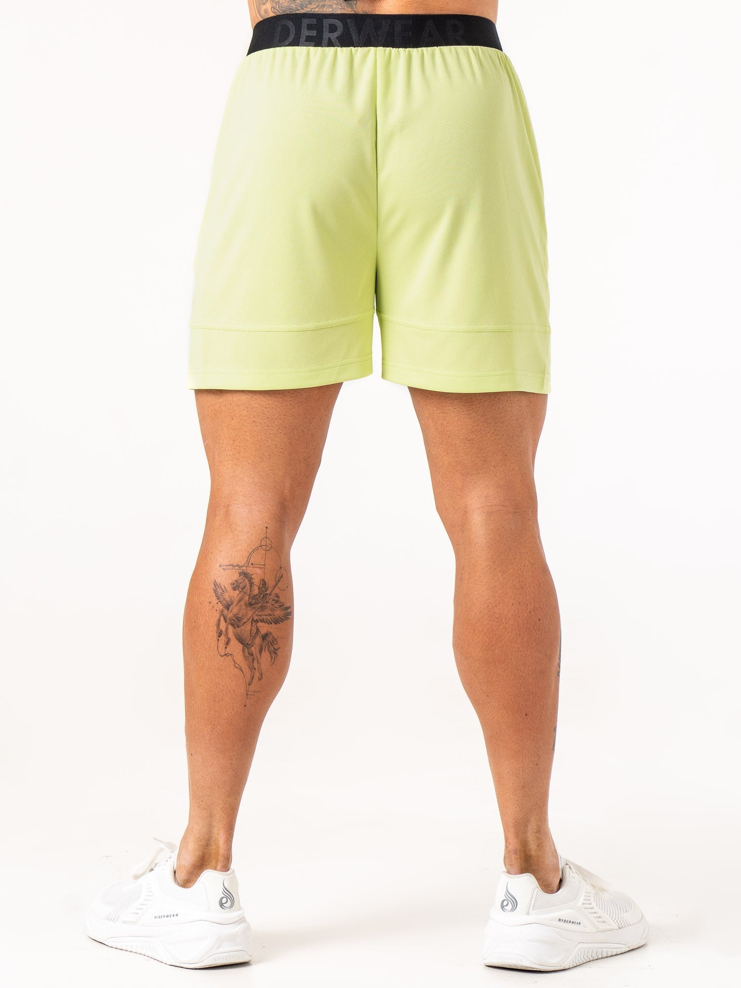 Energy Mesh Shorts for Men & Women - Breathable & Lightweight Lime Green Athletic Shorts - Perfect for Running, Gym & Outdoor Activities