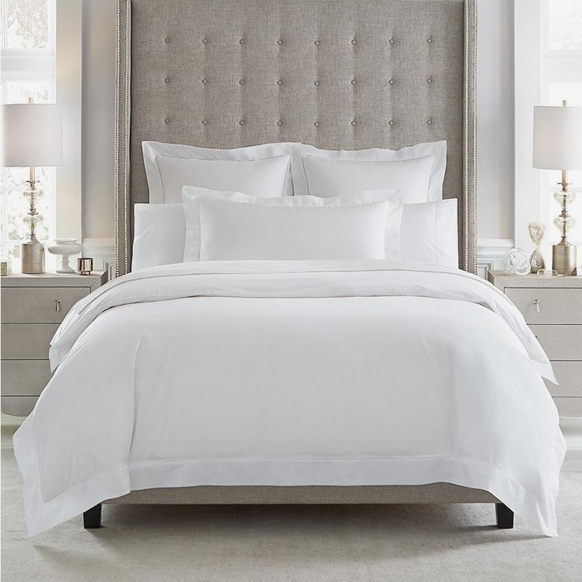 Sferra Giza 45 Percale Flat Sheet - 100% Egyptian Cotton Luxury Bed Sheet for Queen Size Bed | Soft & Breathable Bedding for Hotels, Guest Rooms & Master Bedrooms