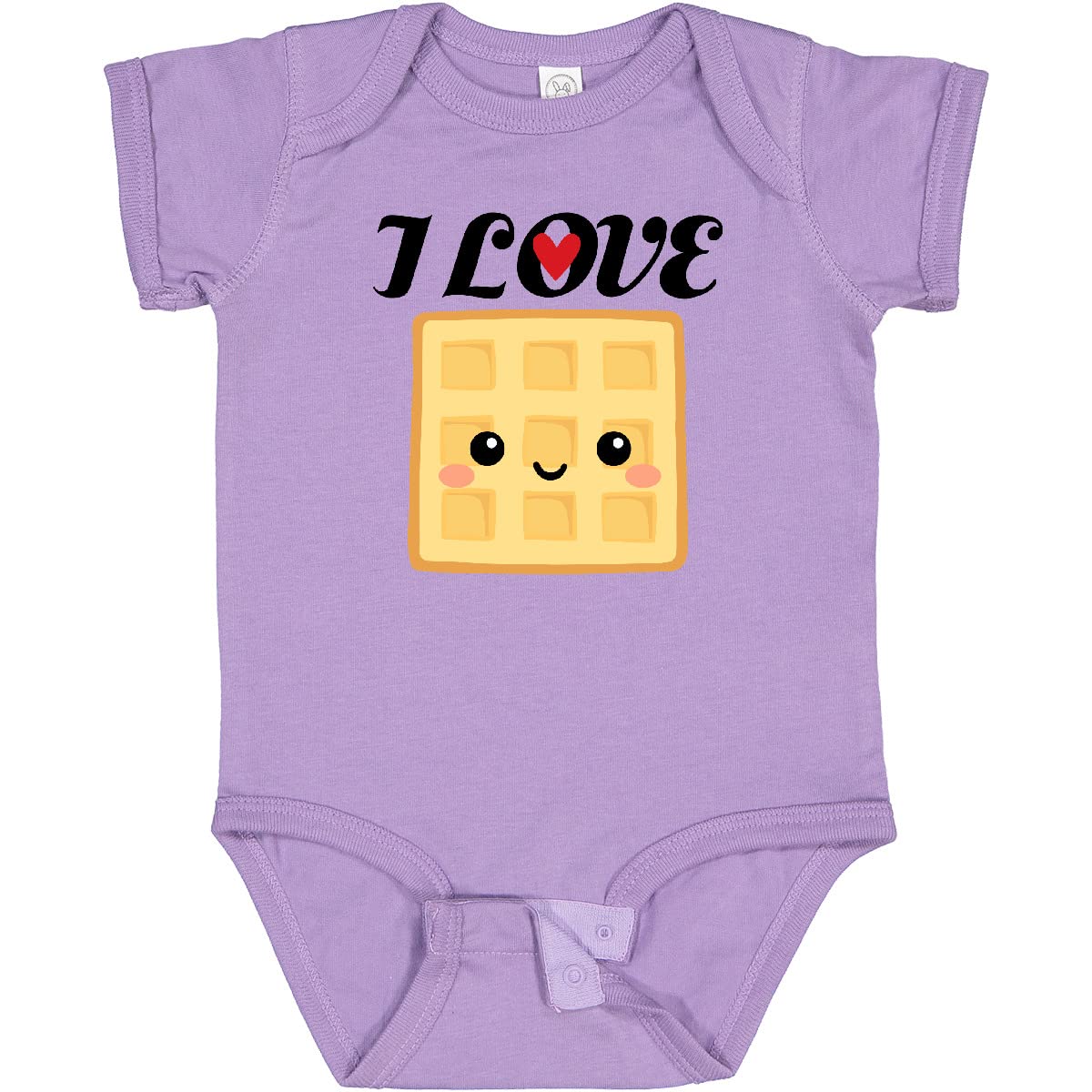 Inktastic Waffle Lover I Love Waffles Baby Bodysuit - Cute Outfit for Breakfast Lovers, Baby Shower & Family Photos