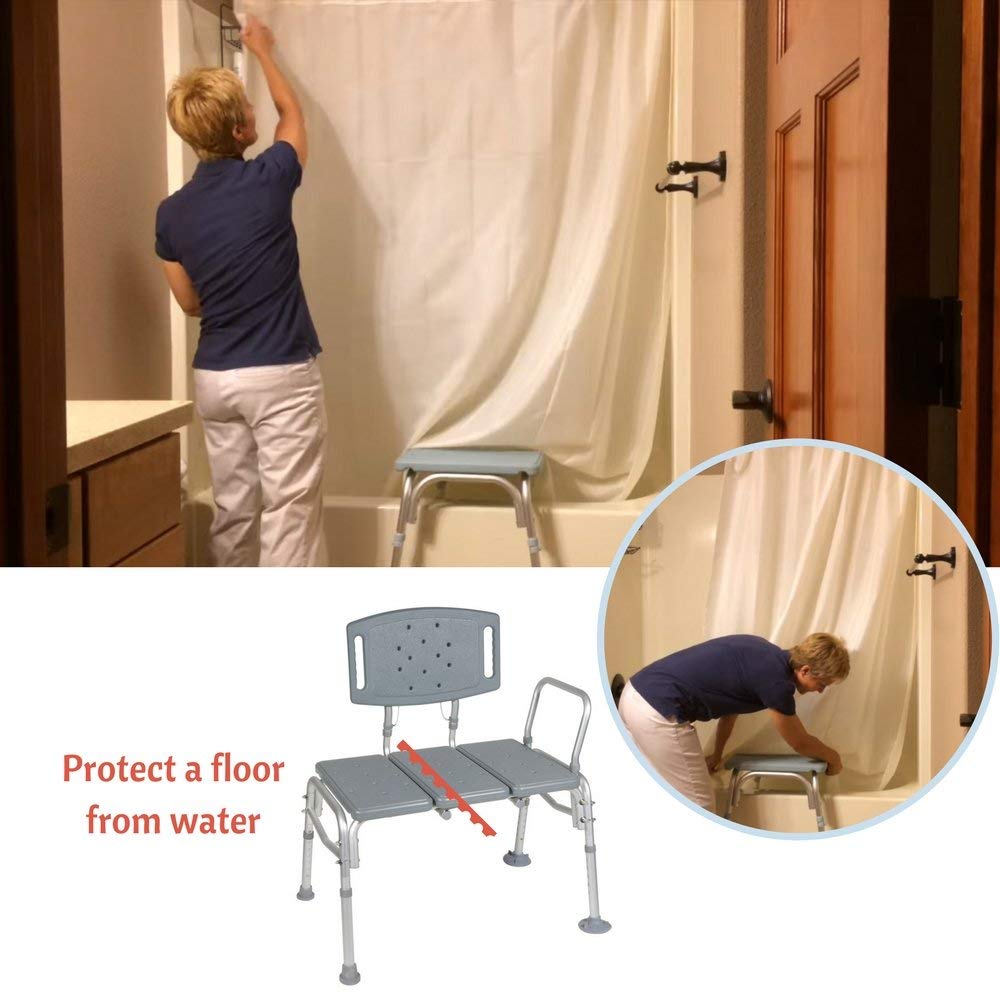 **Adjustable Height Heavy Duty Bariatric Transfer Bench – 500 lbs Capacity, Non-Slip Seat & Back Support – Shower & Bath Safety Chair for Elderly & Disabled – Ideal for Home Bathroom & Mobility Assistance**