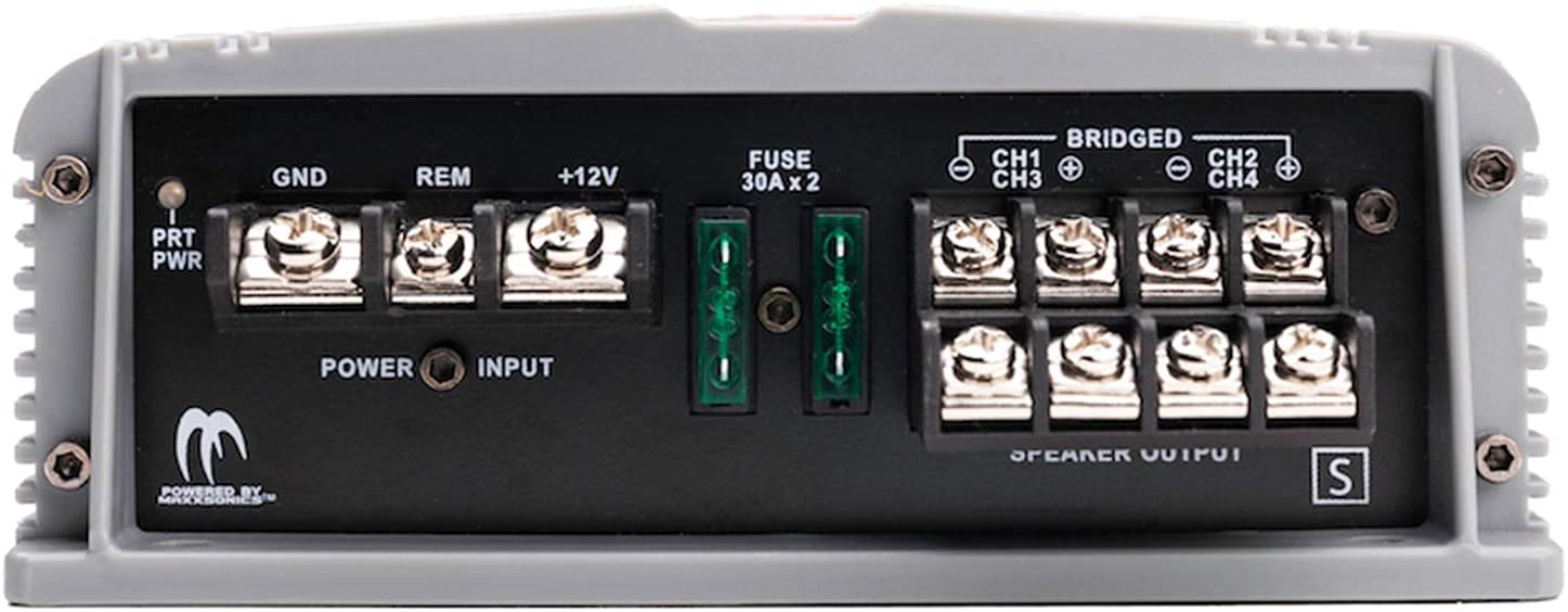 Crunch SA-2100.4 Smash Series 2100W 4-Channel Class AB Car Amplifier - High Power Audio System for Subwoofers & Speakers with Phone Holder - Perfect for Car Audio Upgrades & Bass Enhancement