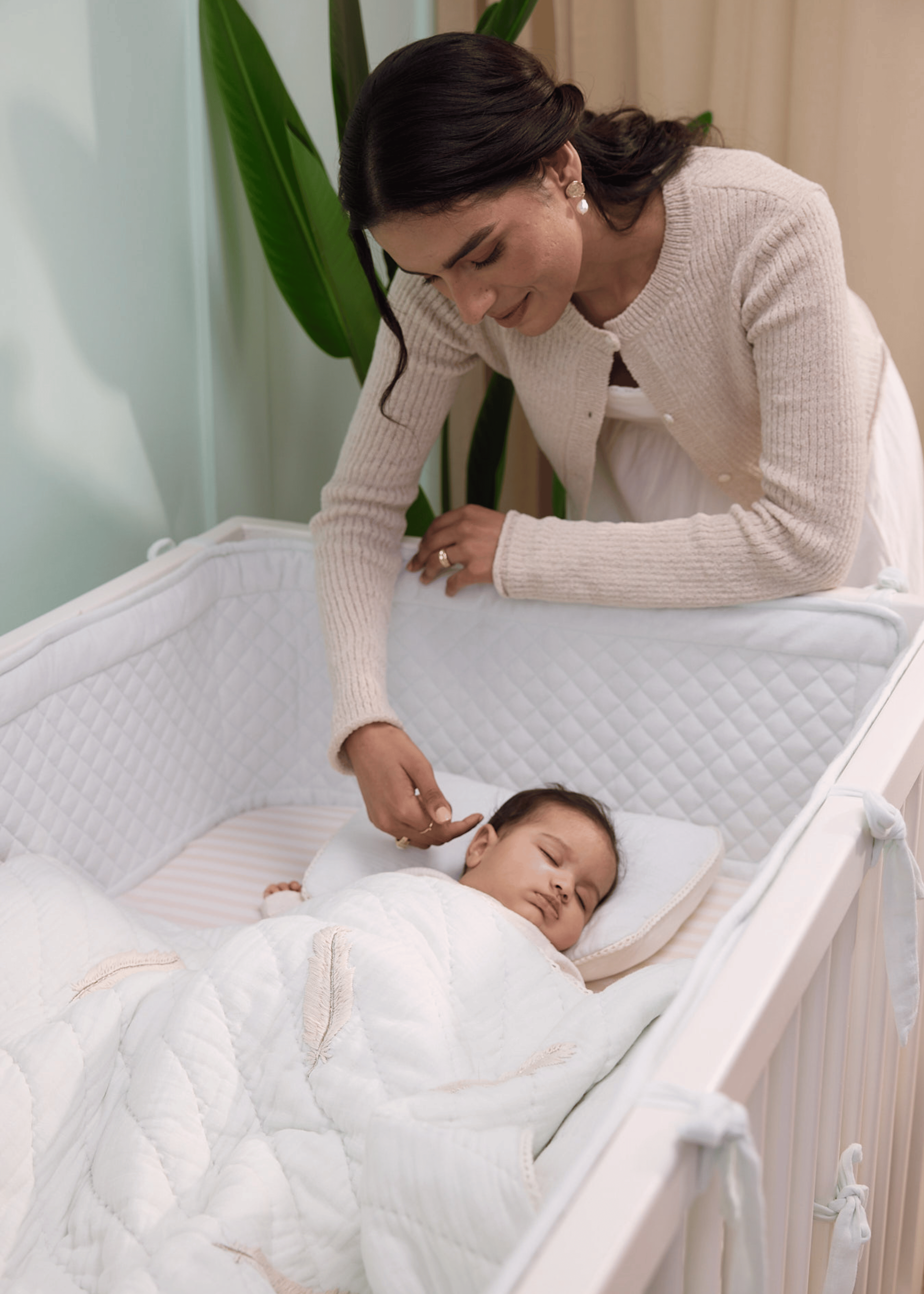 Plume Complete Cot Bedding Set with Soft Bumper - Premium Baby Crib Bedding for Nursery & Toddler Safety | Perfect for Newborns, Infants & Daycare Use