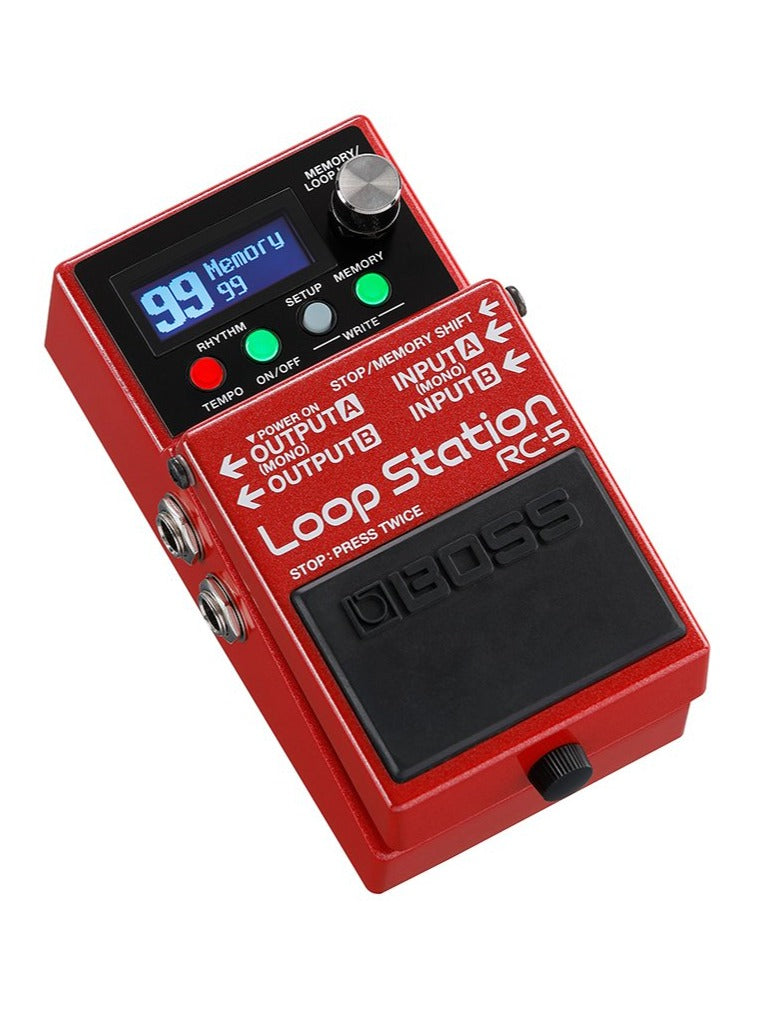 Boss RC-5 Loop Station Guitar Effects Pedal - Compact Looper with 13 Hours Stereo Recording, Drum Tracks & USB for Live Performances & Music Creation