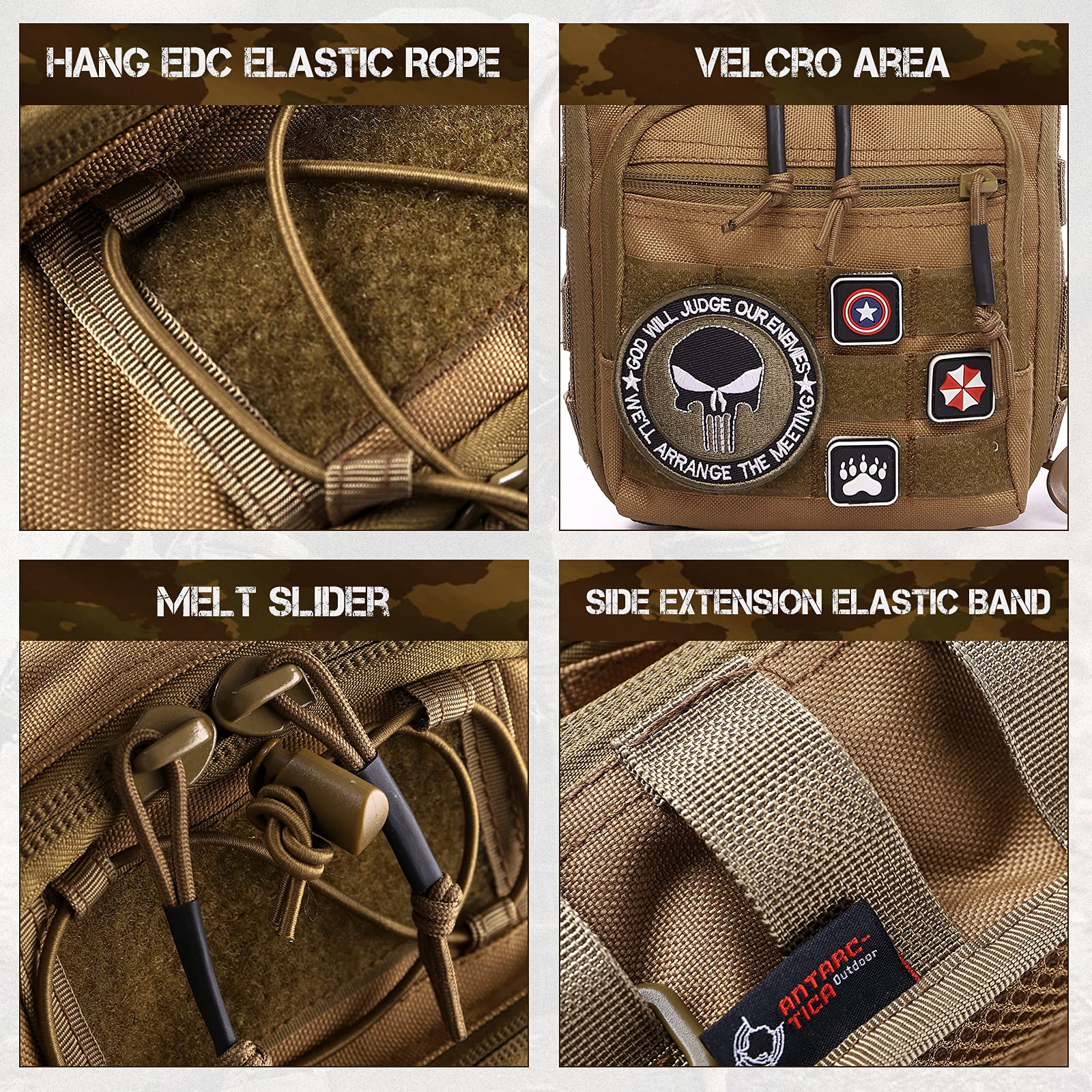 Tactical Sling Bag Military Backpack 1050D Nylon - Molle Compatible Shoulder Pack for Range, Hiking & Outdoor Adventures