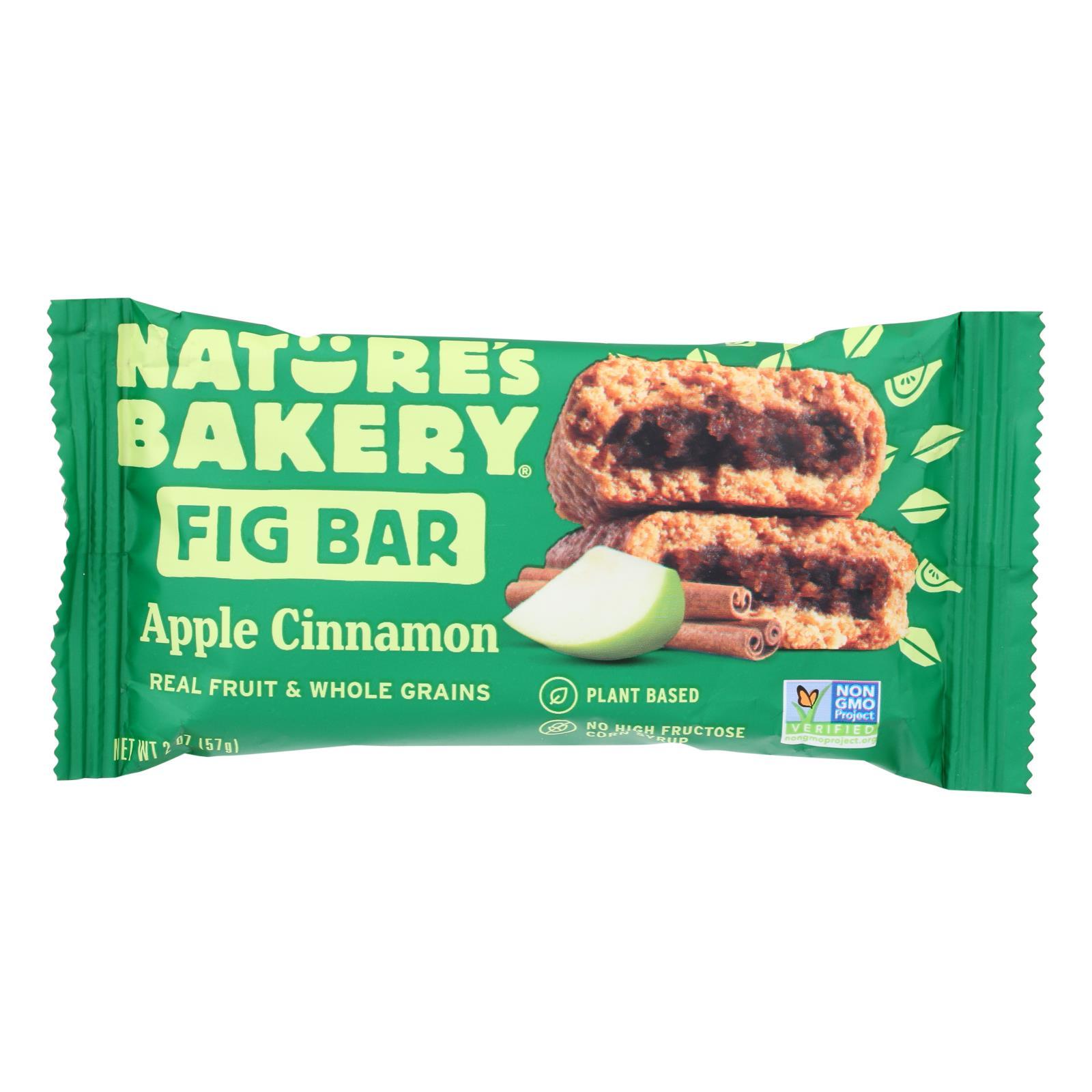 Nature's Bakery Stone Ground Whole Wheat Fig Bar - Apple Cinnamon Flavor, 12 Count | Healthy Snack Bars for Kids & Adults | Perfect for Lunchboxes, Hiking & On-the-Go Energy