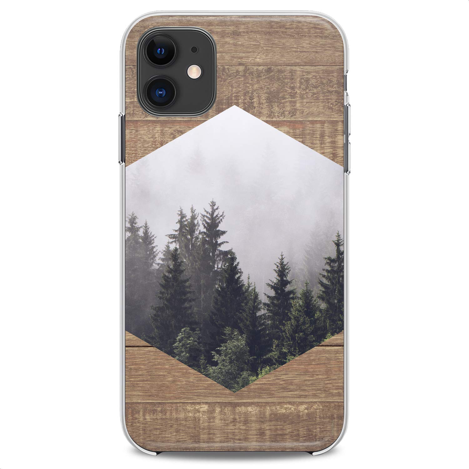 Premium TPU Case for Apple iPhone 12 Pro Max (6.7 Inch) - Soft Flexible Silicone Cover with Nature-Inspired Forest & Wood Geometric Design - Slim Fit Clear Fog Protection - Perfect for Women & Girls - Ideal for Daily Use, Outdoor Activities & Fashion Protection
