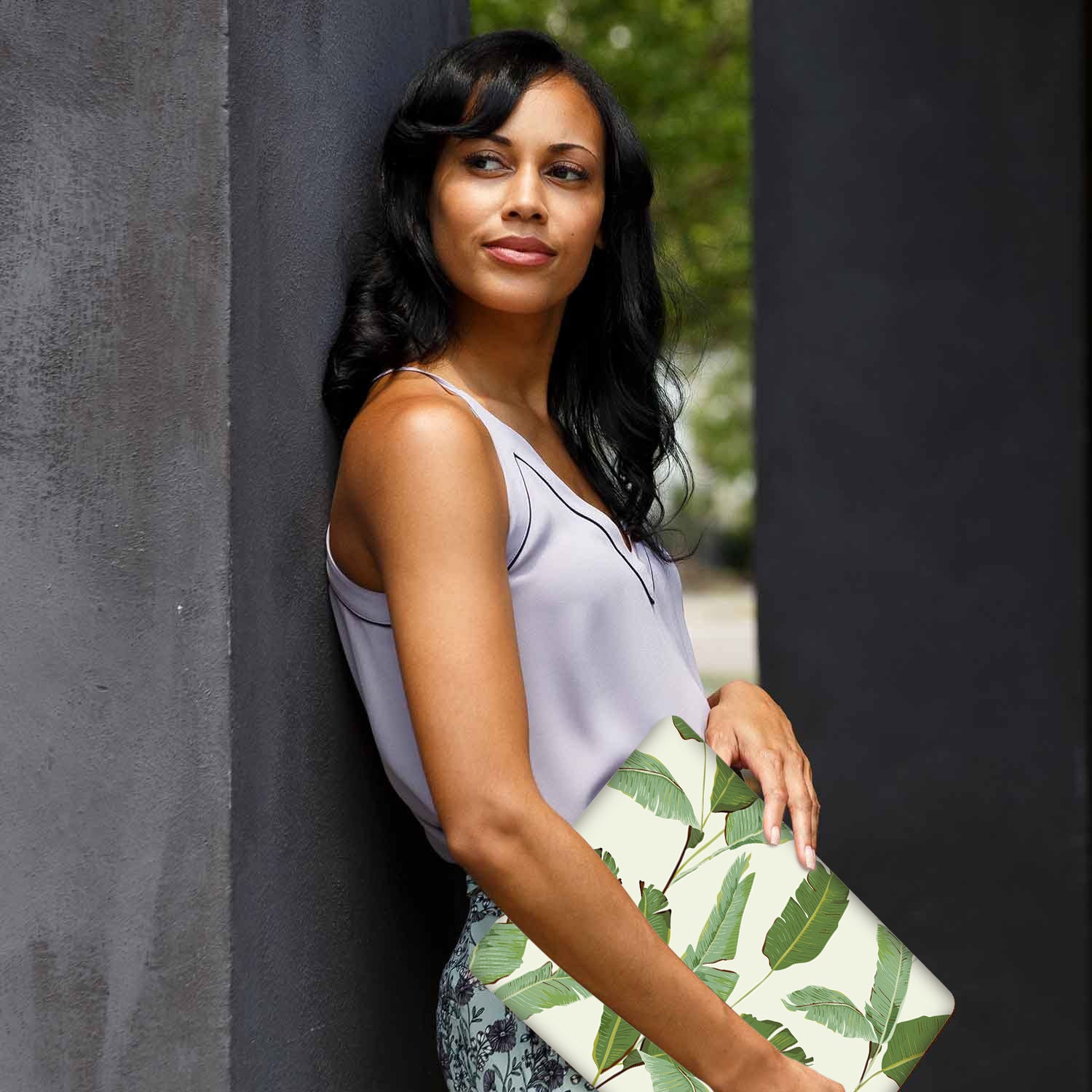 Premium Green Leaves Pattern Surface Laptop Case - Slim Protective Cover for Microsoft Surface Laptop (1-5) | Perfect for Work, Travel & School Accessories