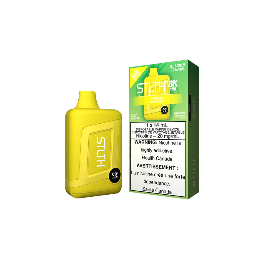 STLTH 8K Pro Banana Ice Disposable Vape Pen - Refreshing Tropical Flavor for All-Day Vaping | Perfect for Travel, Work Breaks & Social Events