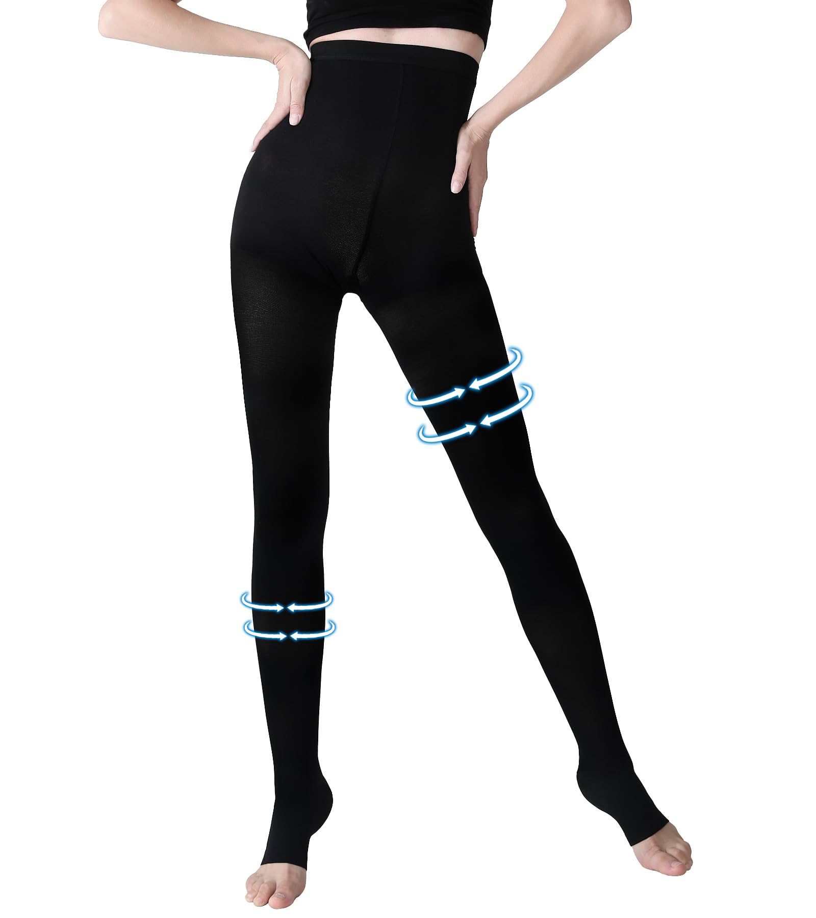 KEKING 15-20 mmHg Compression Stockings for Women & Men - Varicose Veins & Edema Relief, Travel & Work Support
