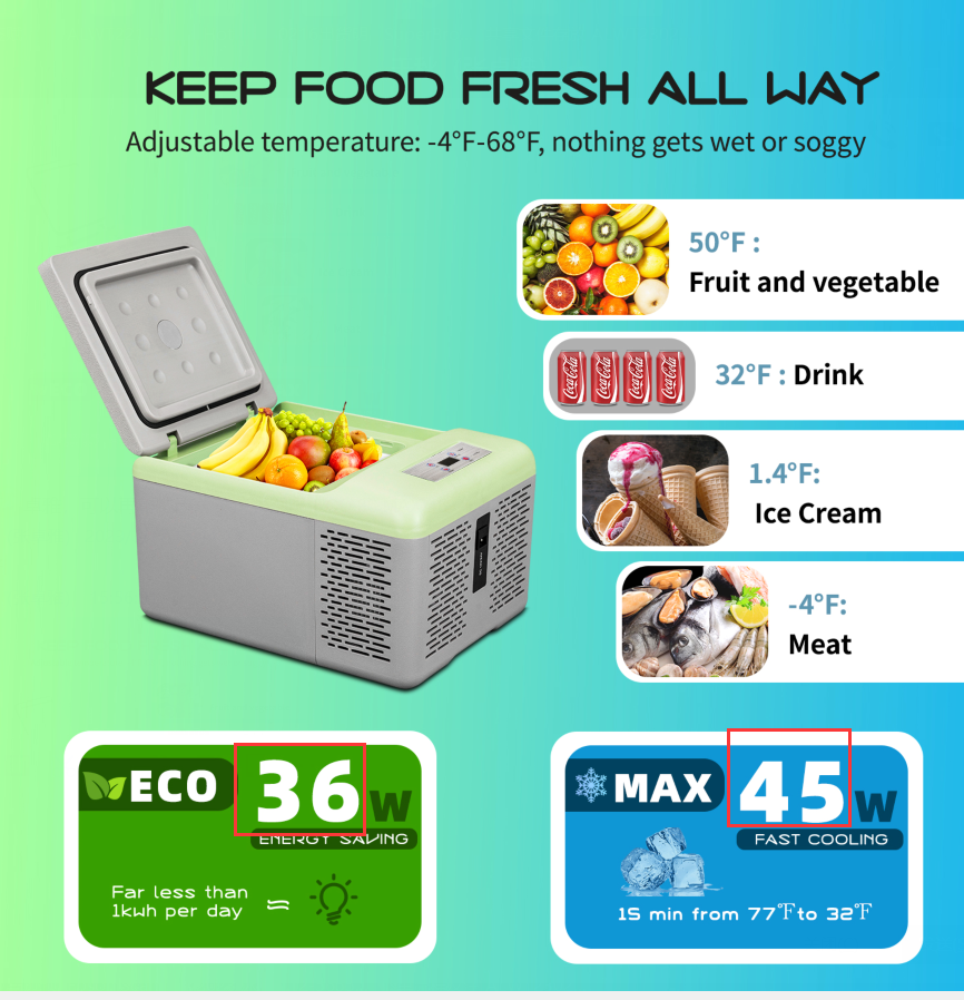 Alpicool C9PT 12V Mini Car Refrigerator - Portable Compact Freezer for Road Trips, Camping & Travel | Certified Refurbished