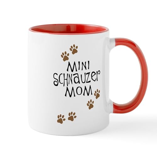 White/Red Inside - Mini Schnauzer Mom Mug
