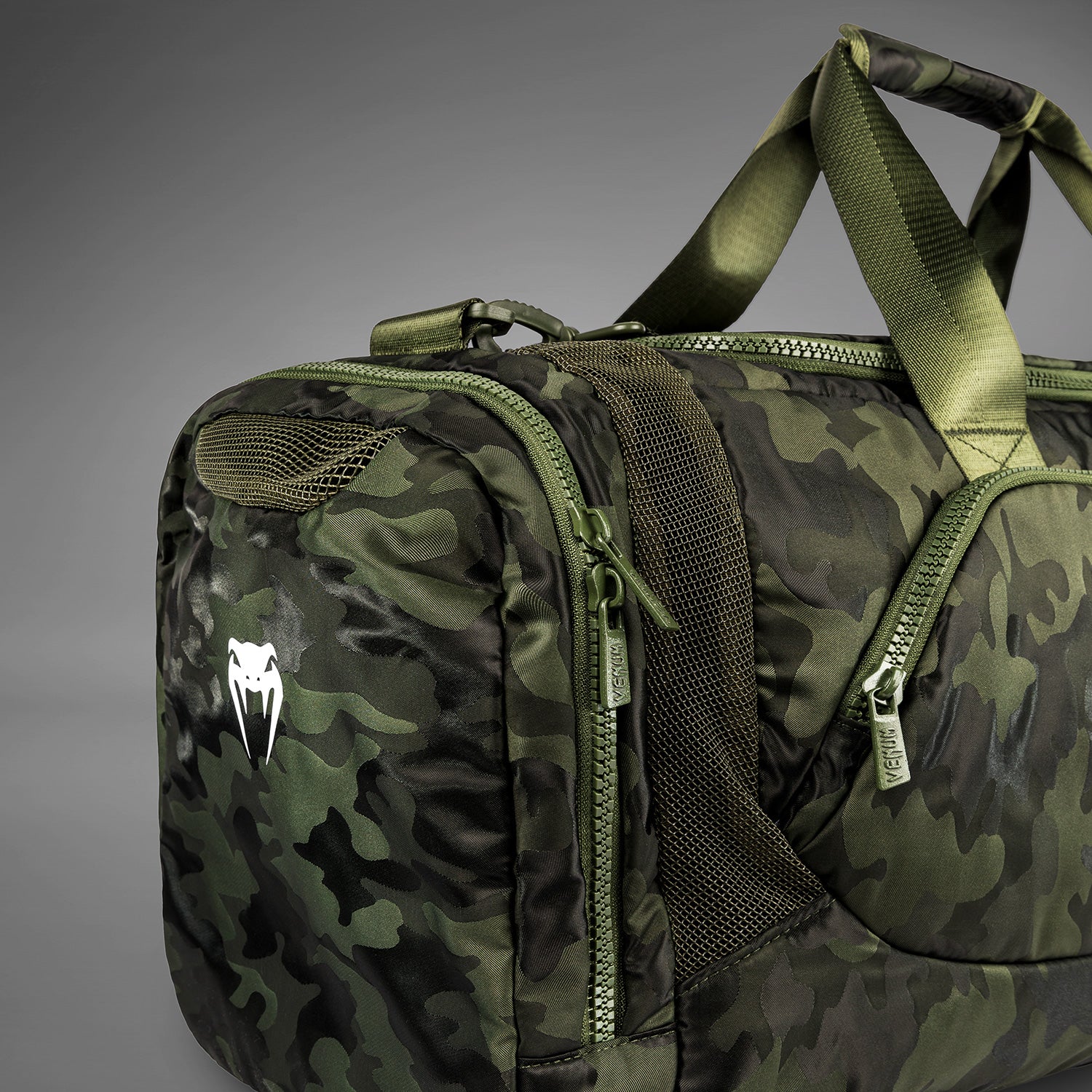 Venum Trainer Lite Sports Bag - Durable Gym Duffel for Men & Women, Khaki Camo Design - Perfect for Workout, Travel & Sports Gear Storage