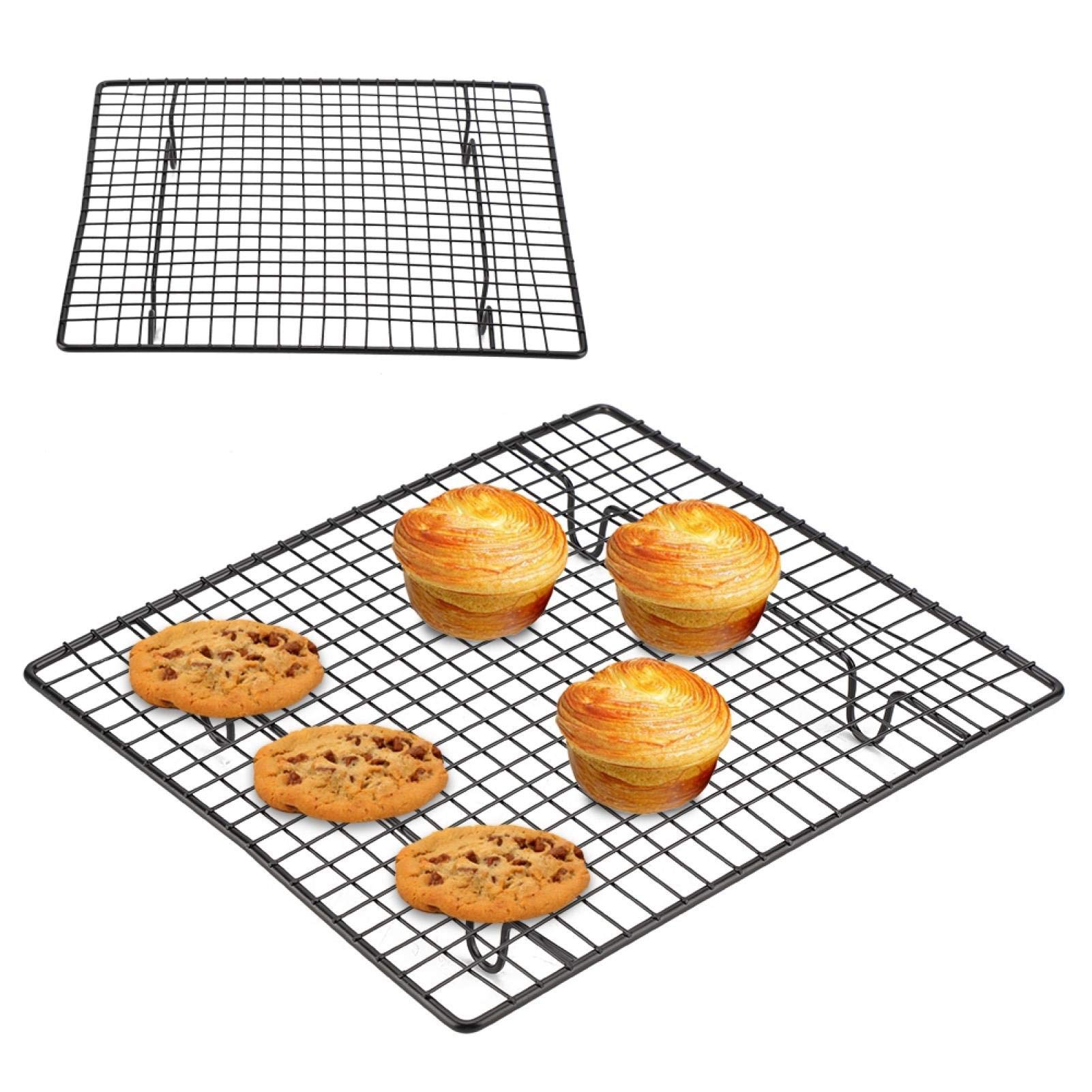 Stainless Steel Cooling Rack for Baking - 26x23x2.5cm Metal Wire Cookie & Cake Cooling Rack for Bread, Biscuits, Pastries | Perfect for Kitchen, Bakery, and Home Baking Needs