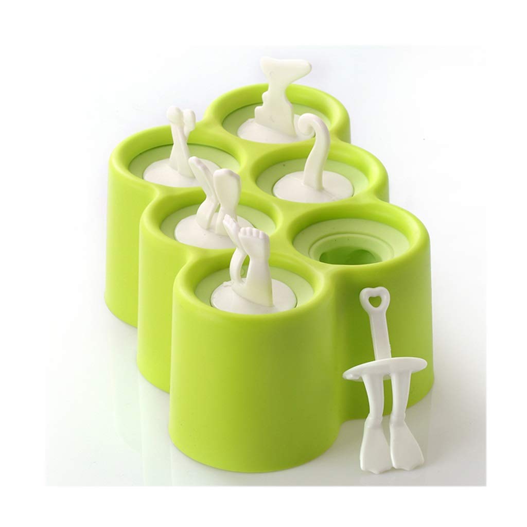 WENMENG2021 Silicone Ice Cube Trays with Lids - 6 Animal Shaped 3D Popsicle Molds | BPA Free, Easy Release Ice Cream Maker | Perfect for Kids' Snacks, Cocktail Ice Cubes & Summer Parties (Color: B)