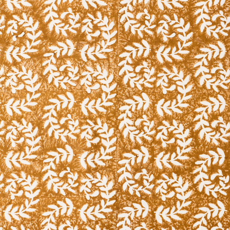 Ashdown Hand Block Printed Rust Sample - Authentic Rustic Home Decor for Farmhouse, Boho & Vintage Style Interiors