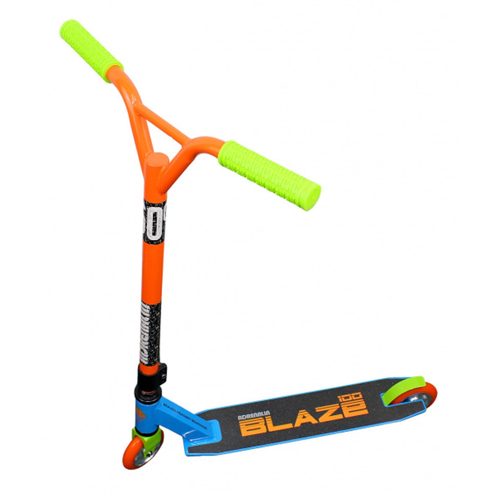 Adrenalin Blaze 100 Stunt Scooter for Kids & Teens - Professional Trick Scooter with High-Strength Aluminum Deck & Smooth Wheels - Perfect for Skate Parks, Backyard Tricks & Street Stunts