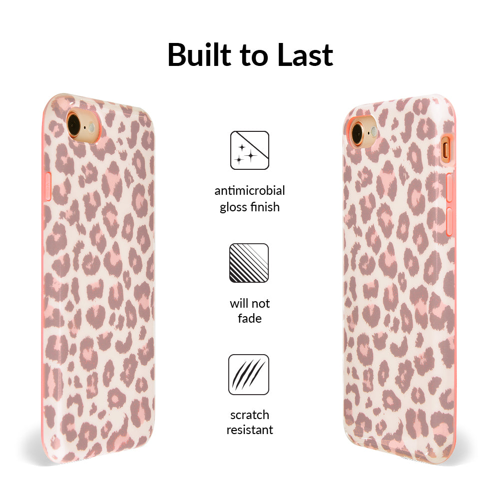 Trendy Blush Leopard Print iPhone Case - Stylish Protective Cover for iPhone 12/13/14/15 Pro Max - Perfect for Fashion Lovers & Everyday Use