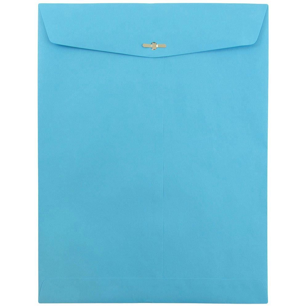 JAM PAPER 10 x 13 Inch Colored Clasp Envelopes - Bulk 500 Pack, Blue Recycled Paper, Open End Catalog Mailers - Perfect for Business Documents, Invitations & Office Mailing