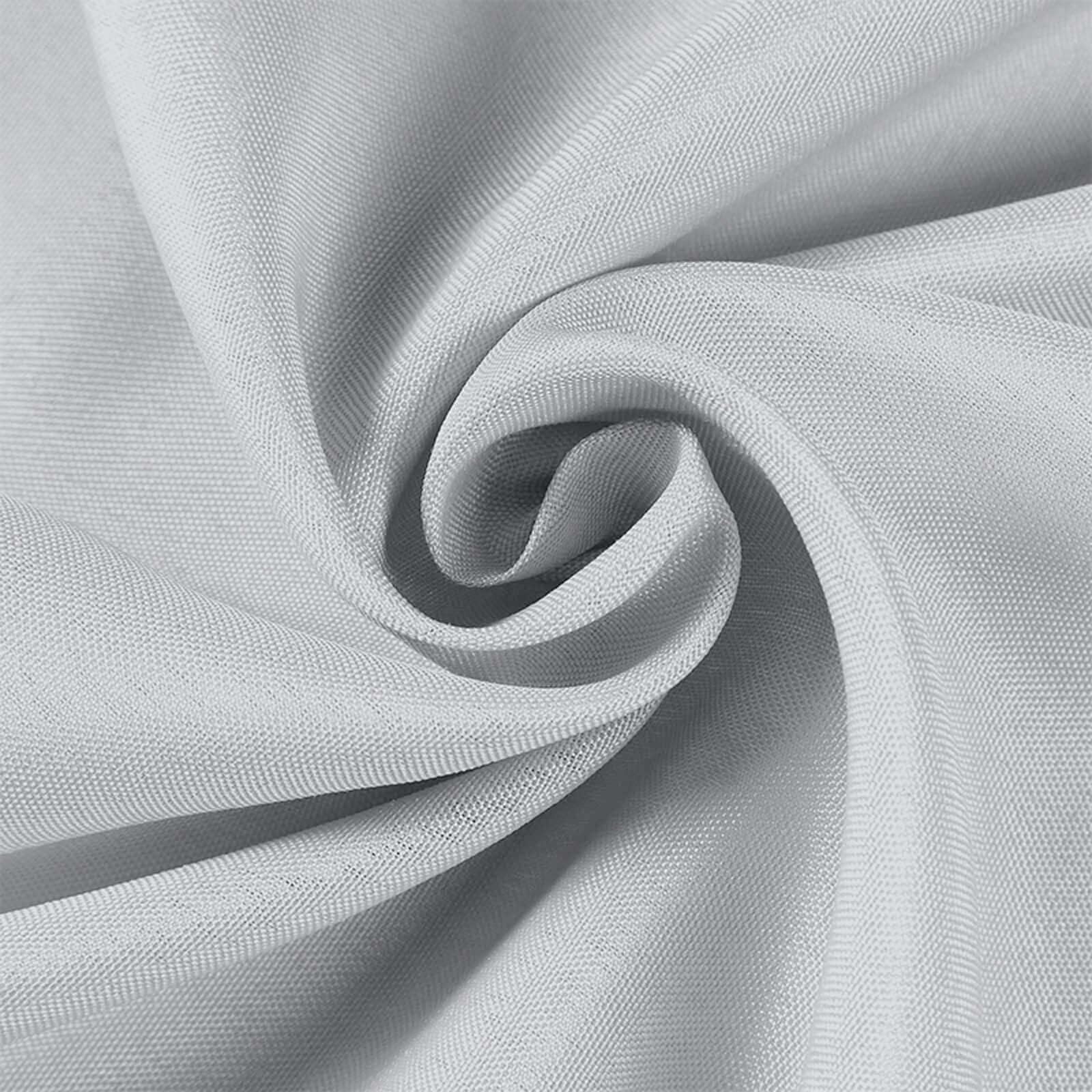 Efavormart 10 Pack 120 Inch Round Tablecloth - Stain & Wrinkle Resistant Washable Polyester Table Cover for Wedding, Banquet, Party, Dining Room - Silver | Elegant Decor for Special Occasions and Everyday Use