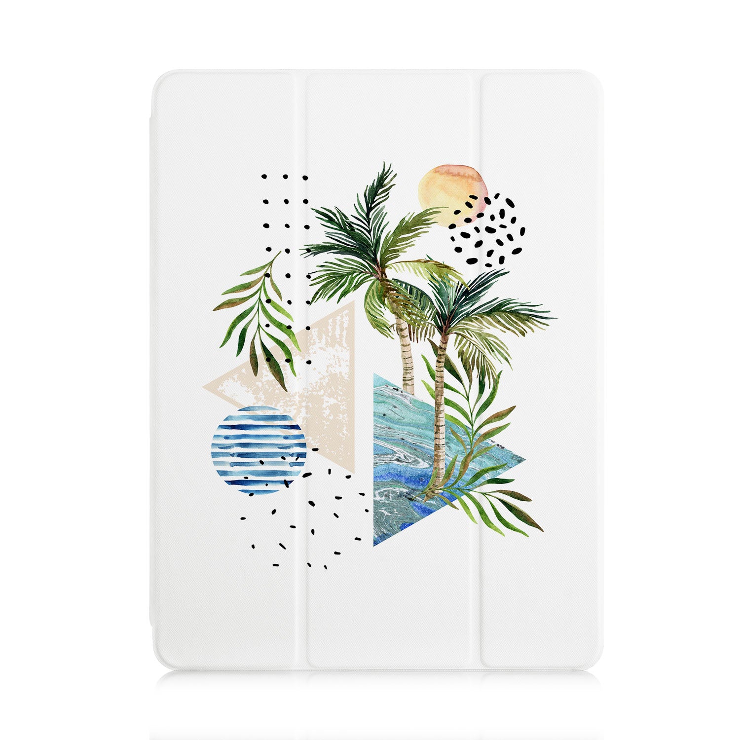 Premium Marble Flower iPad Trifold Case - Slim Protective Cover for iPad Air/Pro with Auto Sleep/Wake | Perfect for Work, Travel & Home Use