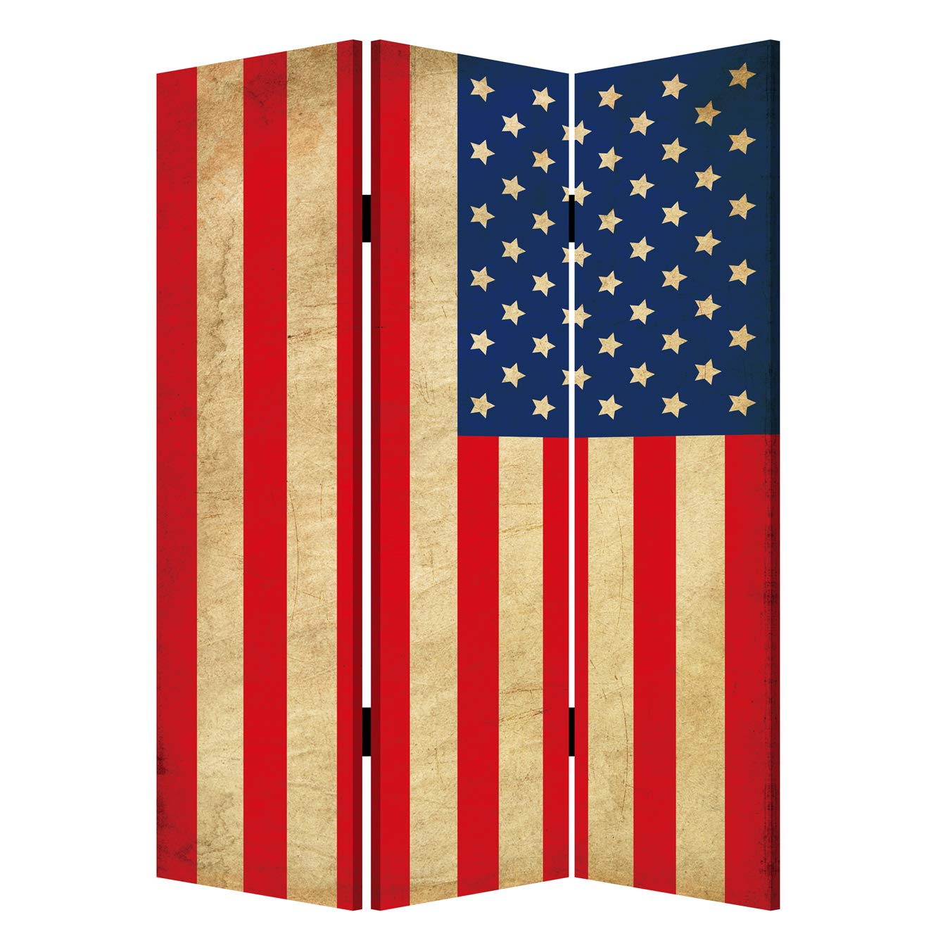 American Flag 3-Panel Room Divider - 6 Feet Tall Patriotic Folding Privacy Screen | Perfect for Home, Office & Events Decor