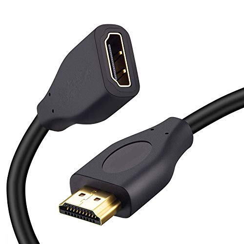 Diktmark 1m High-Speed Gold Plated HDMI Male to Female Extension Cable - 4K 60Hz, Ethernet, ARC - Compatible with Fire TV Stick, PS3/PS4, Laptop, PC, Monitor - Perfect for Home Theater, Gaming & Office Setup