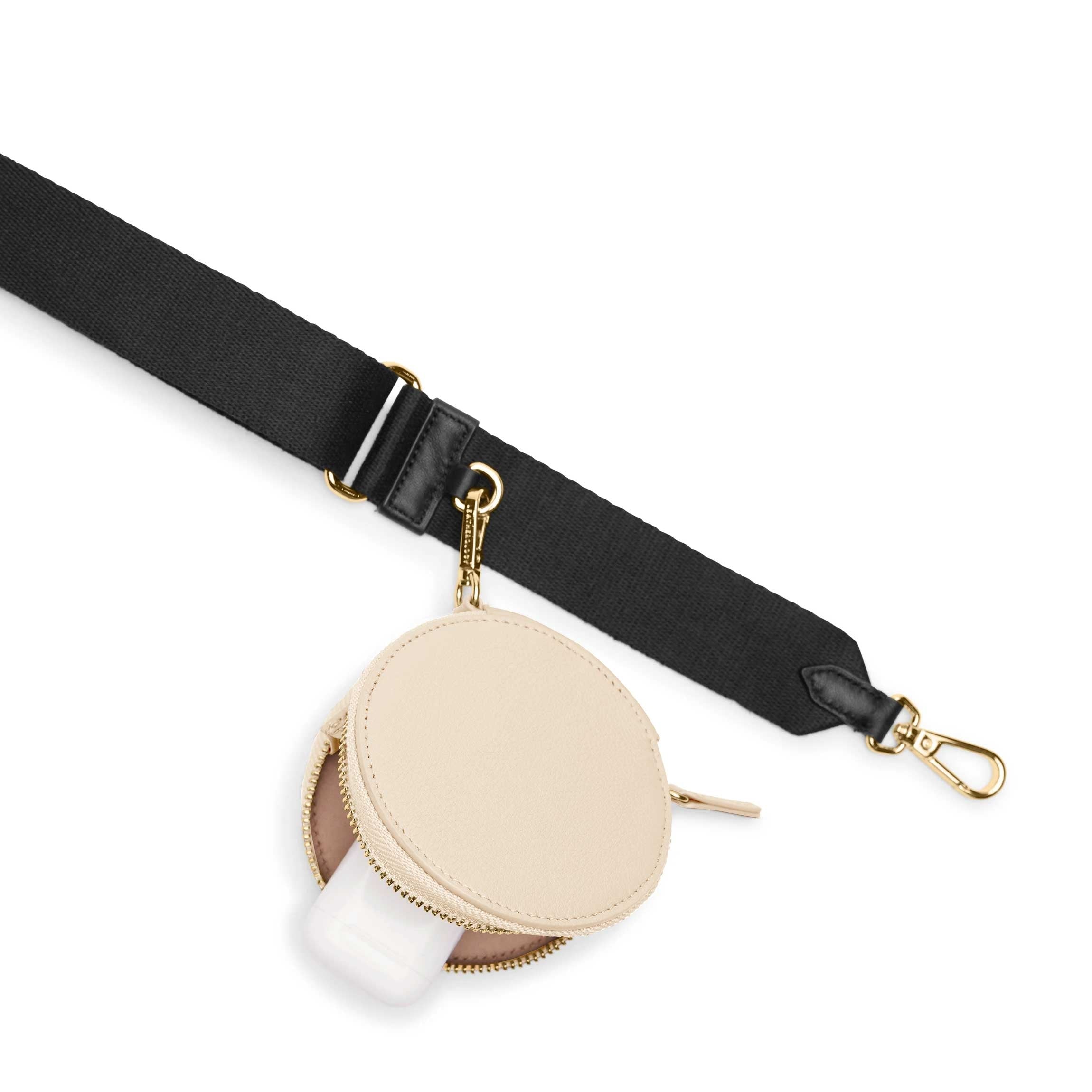Portable Wristlet Round Pouch Sand - Stylish Small Handbag for Women, Fashionable Crossbody Clutch Purse - Perfect for Parties, Travel, and Everyday Use
