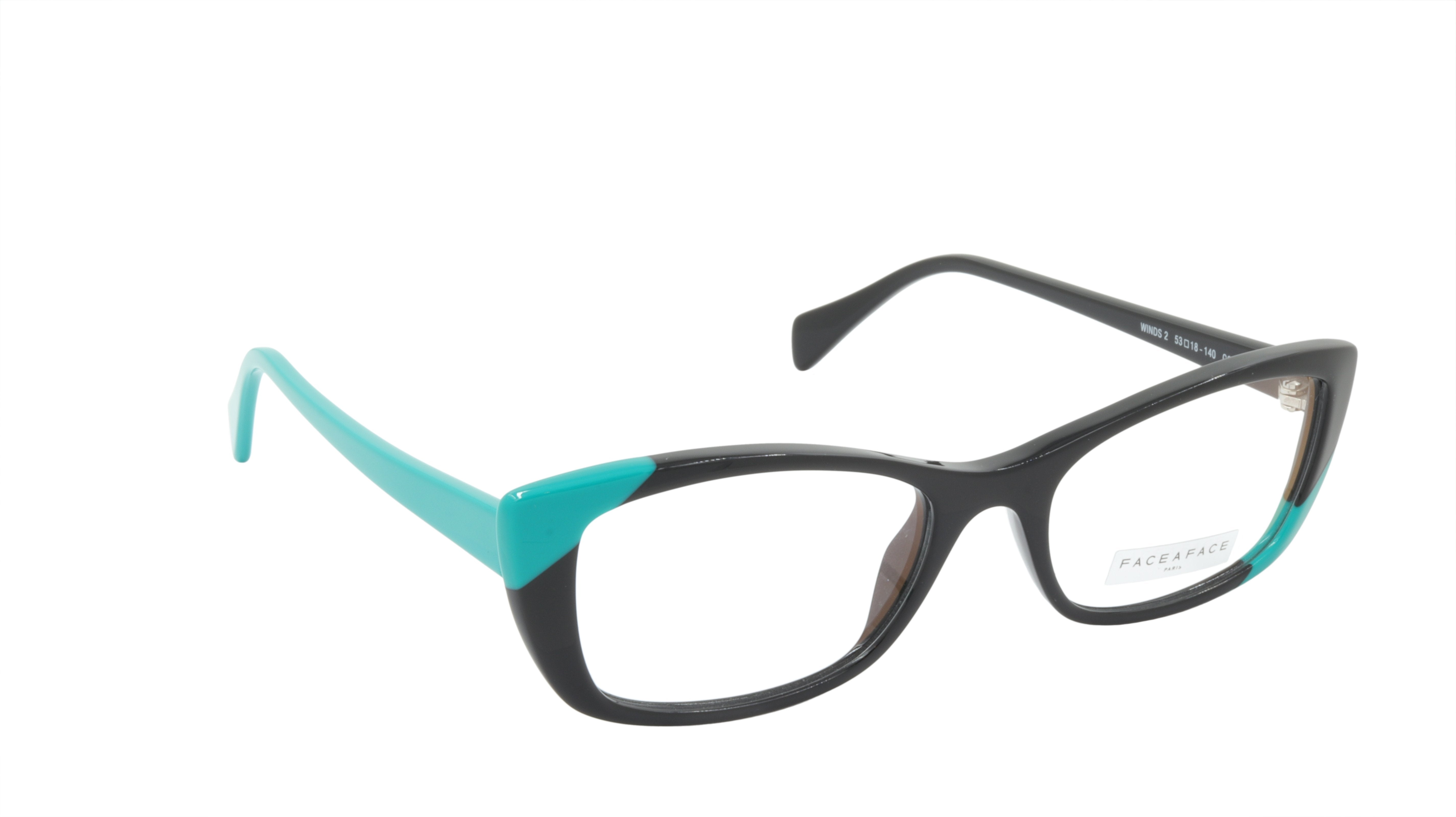 Face A Face WINDS 2 Eyeglasses Frame - 100% Acetate, Black - Stylish & Durable Eyewear for Work, Reading & Everyday Fashion