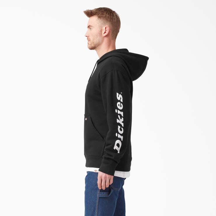 Dickies Men's Water Repellent Hoodie with Sleeve Logo - Comfortable Pullover for Work, Outdoor & Casual Wear