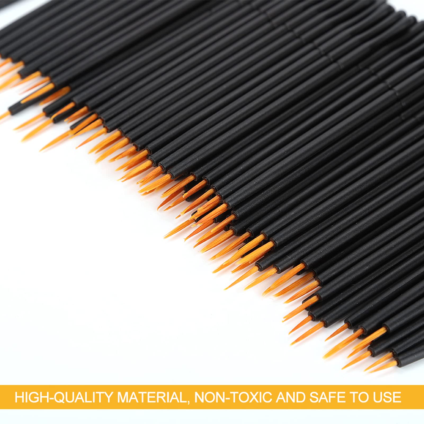 100Pcs Nylon Tip Eyeliner Brush Set - Professional Eye Makeup Brushes for Women, Perfect for Winged Liner & Smokey Eye Looks (Great for Daily Makeup, Beauty Salon & Travel Kit)