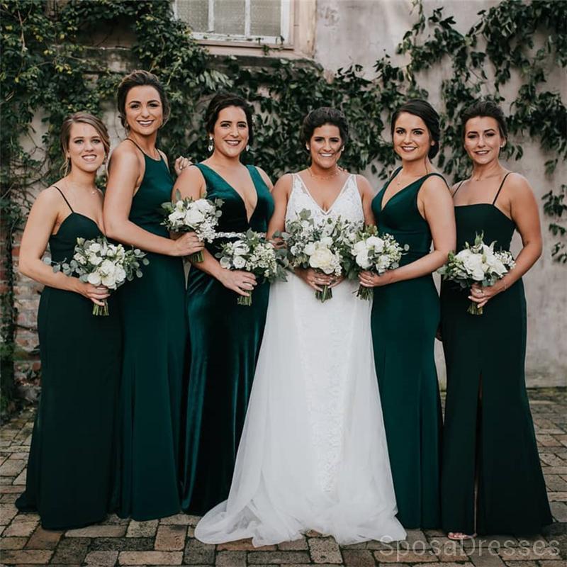 Emerald Green Mermaid Bridesmaid Dresses - Elegant Long Formal Gowns for Weddings & Special Occasions | Style WG632