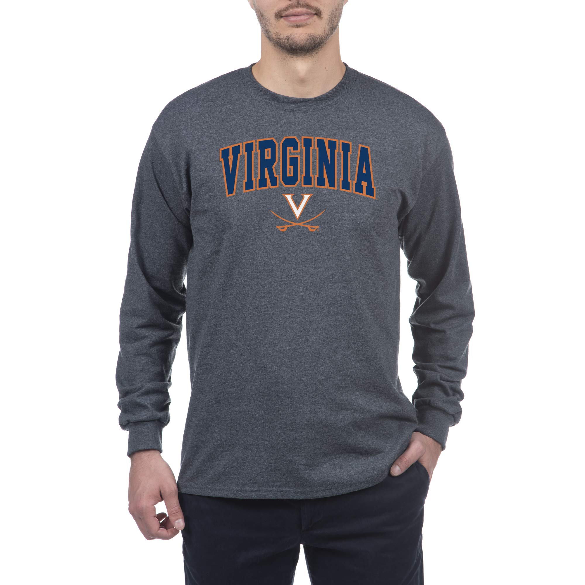 Elite Fan Shop Men's Arch Long Sleeve T-Shirt - Comfortable Cotton Crewneck Shirt for Casual Wear, Gym & Outdoor Activities