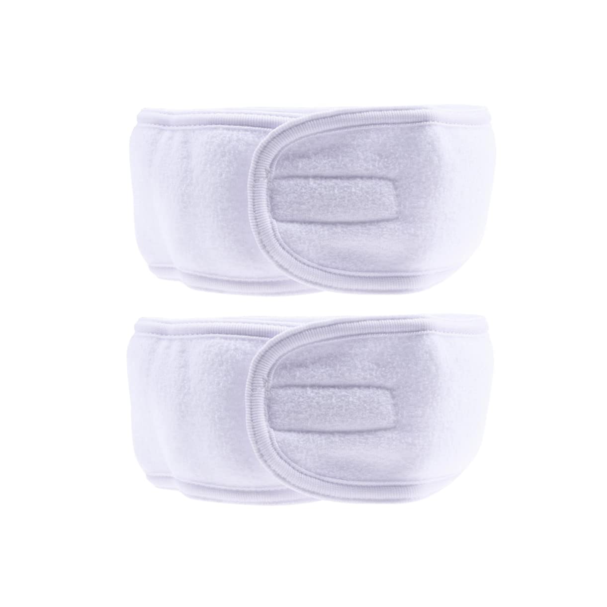 6-Pack Women's Hair Bands for Washing Face, Yoga, Exercise & Spa - Soft Stretchable Headbands for Shower, Bath & Daily Use - White
