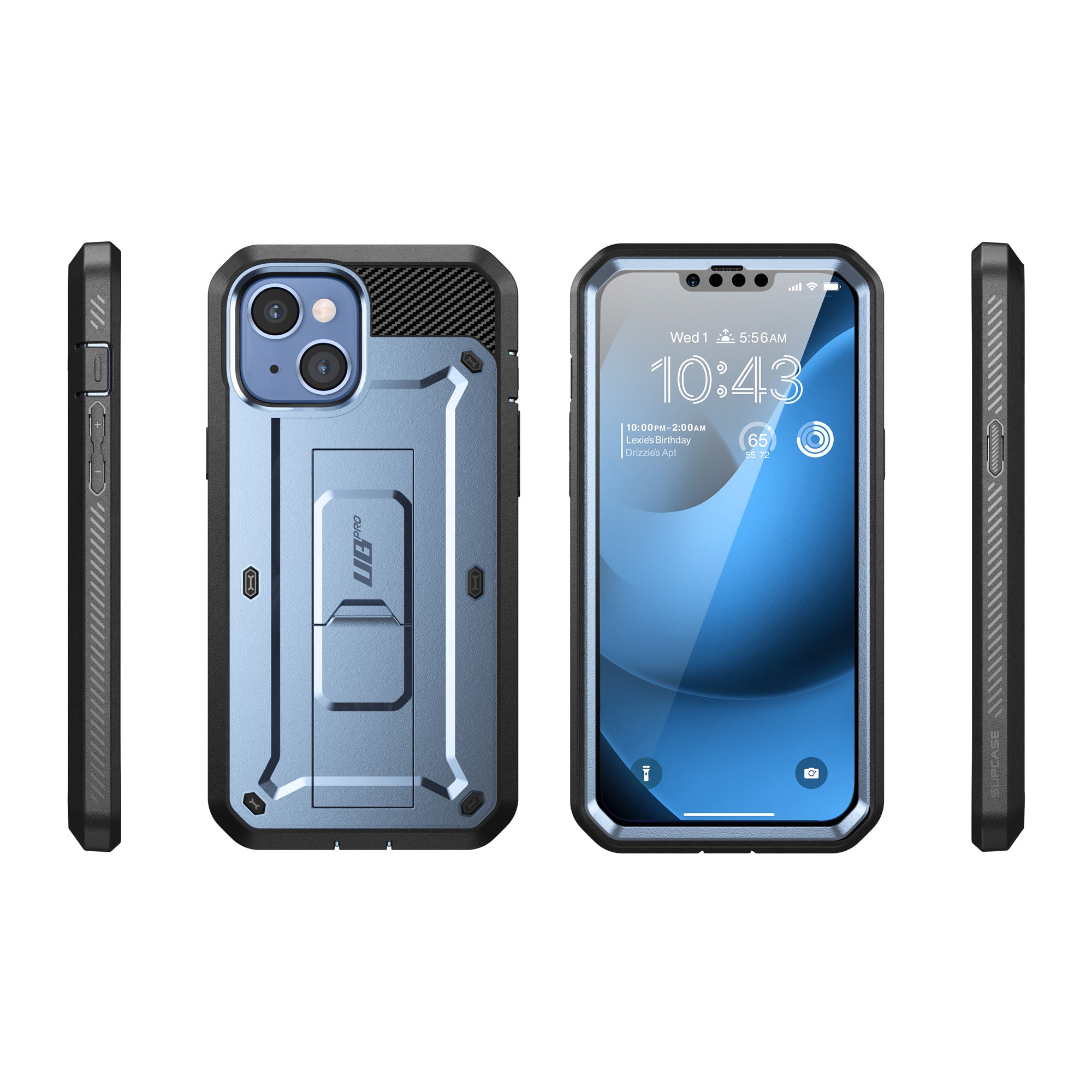 iPhone 14 6.1 Inch Unicorn Beetle PRO Rugged Case - Shockproof & Drop Protection - Metallic Blue - Perfect for Outdoor Adventures & Extreme Sports