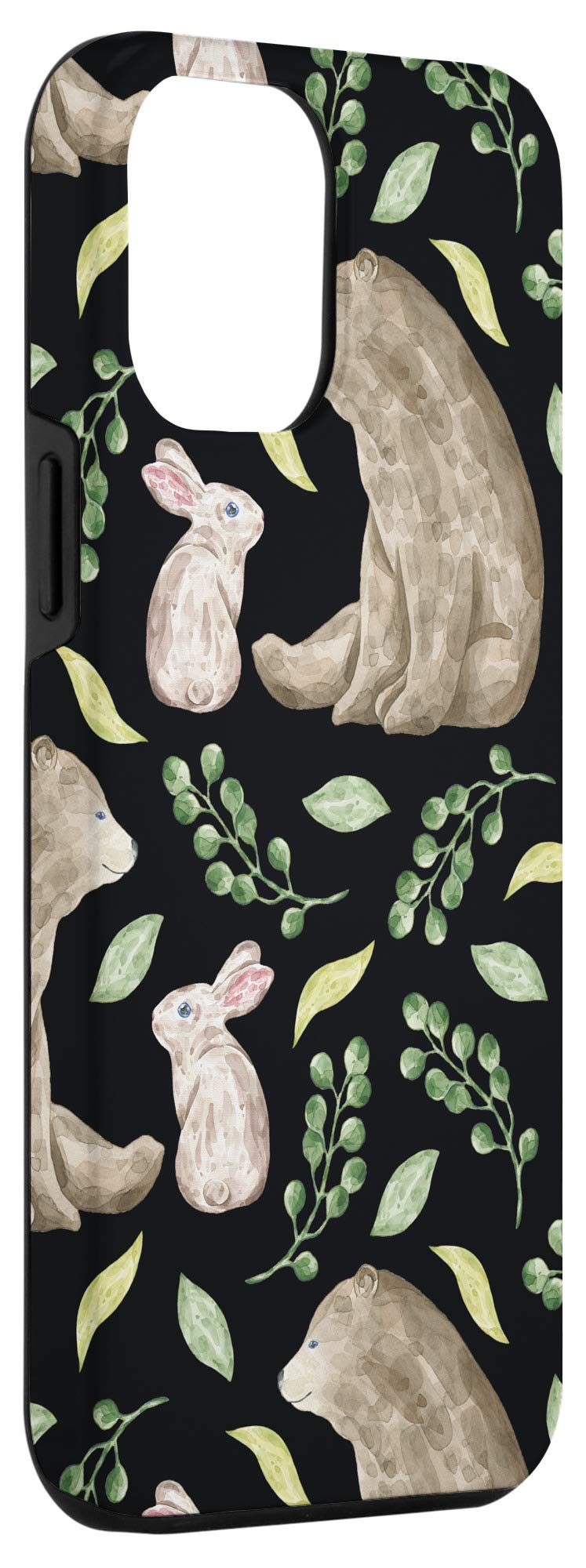 Premium iPhone 12 Pro Max Case with Cute Bear & Rabbit Wildlife Nature Design - Durable Protective Cover for Everyday Use, Outdoor Adventures & Travel
