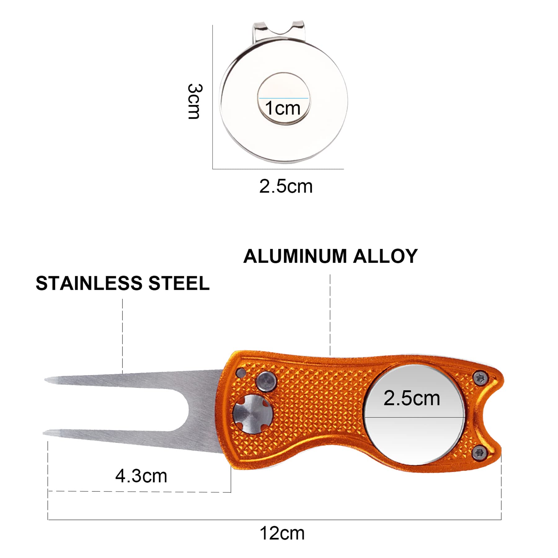**Premium Magnetic Golf Divot Tool with Ball Marker & Hat Clip – Durable Golf Course Accessories for Men & Women – Perfect Golf Gifts for Players & Enthusiasts (Ideal for Greens Repair & On-Course Convenience)**