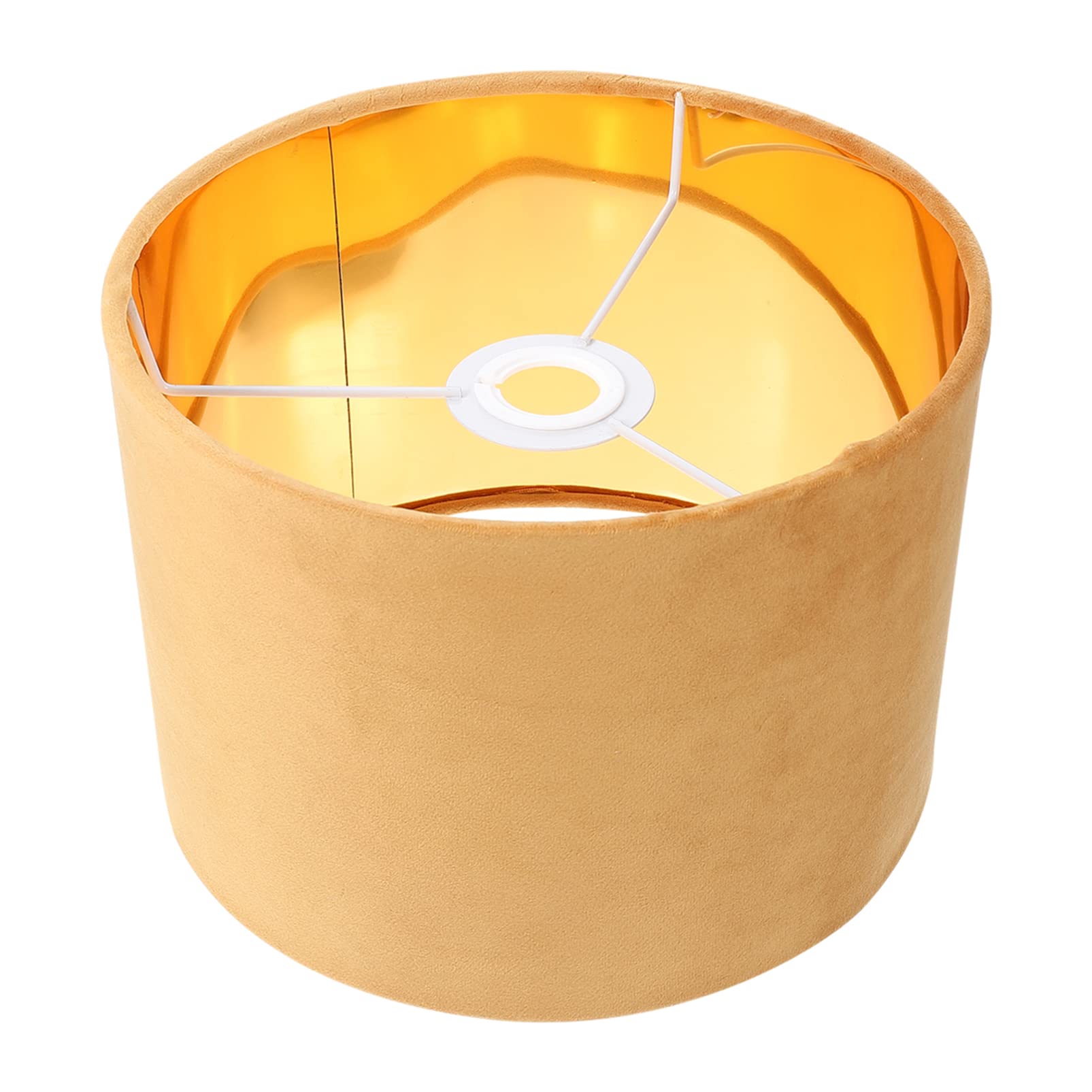 Beaupretty E27 Velour Clip-On Lamp Shade - Golden Barrel Light Cover for Chandelier, Table & Floor Lamps - Perfect for Holiday Decor, Living Room & Bedroom Lighting