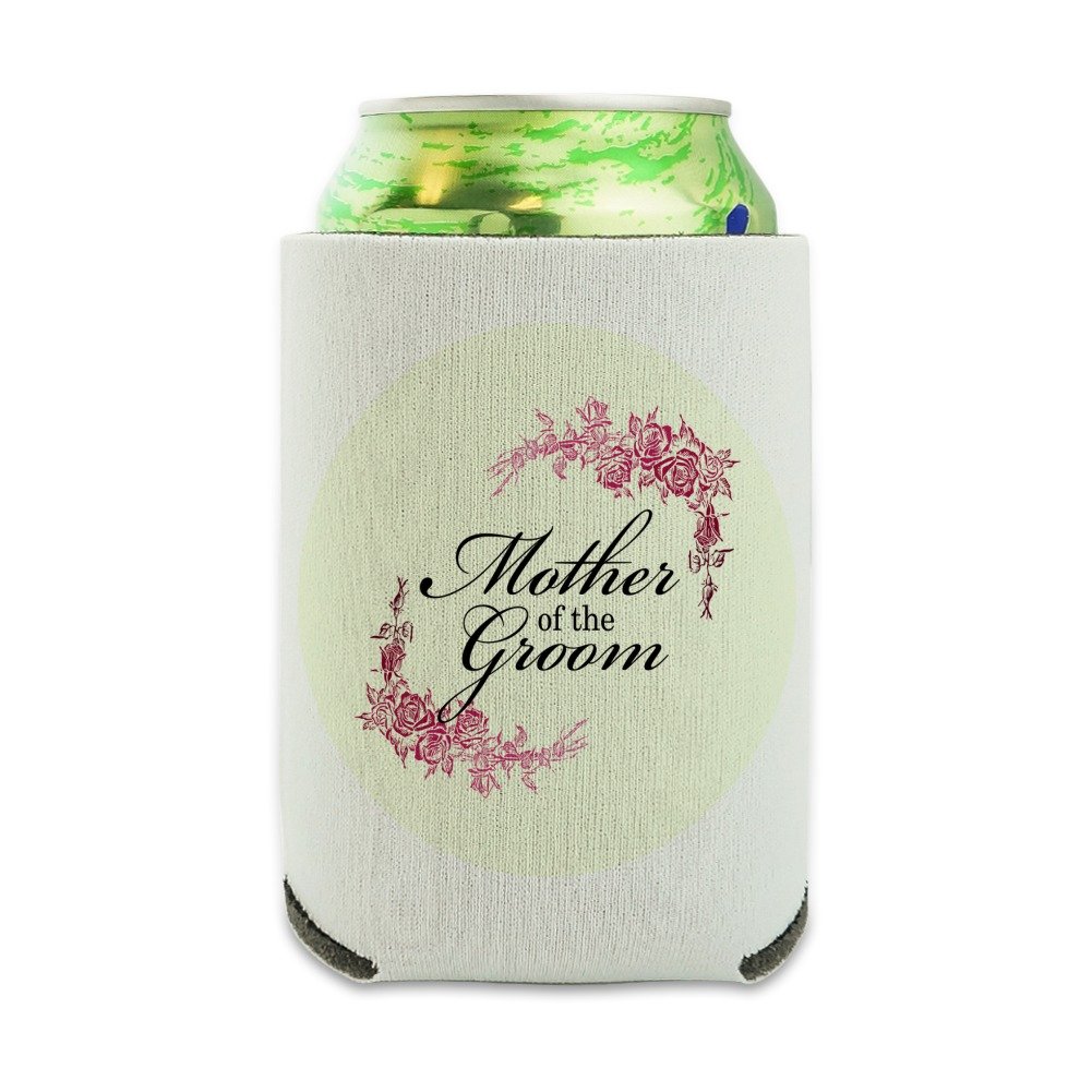 Wedding Floral Mother of the Groom Can Cooler - Insulated Collapsible Drink Sleeve for Beverages - Perfect for Weddings, Bridal Showers & Outdoor Parties