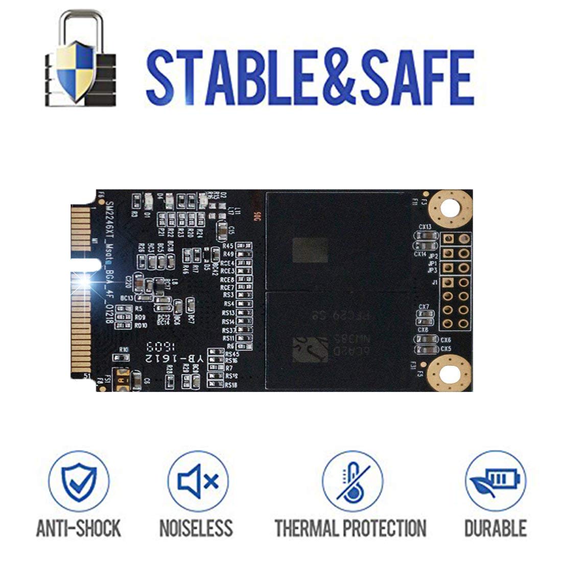 Dogfish 2TB mSATA SSD - High-Speed Internal Mini SATA Solid State Drive for Laptop & Desktop Computers | Fast Boot & Gaming Storage | Ideal for Upgrading Old PCs, Gaming Rigs & Workstations