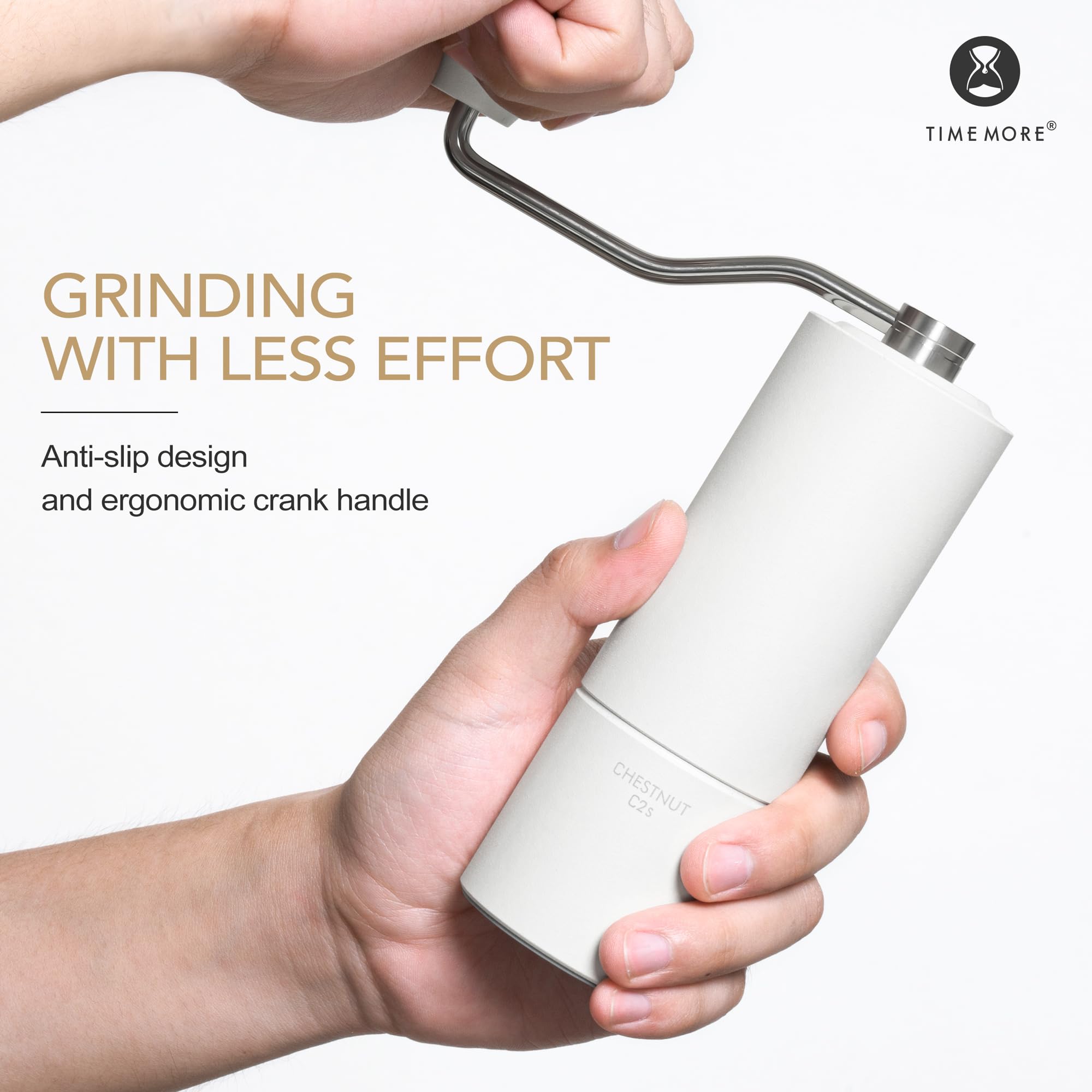 TIMEMORE Chestnut C2S Manual Coffee Grinder - Adjustable Stainless Steel Conical Burr, 20g Capacity for Espresso, French Press, Pour Over & Cold Brew - Perfect for Home, Office & Travel Use