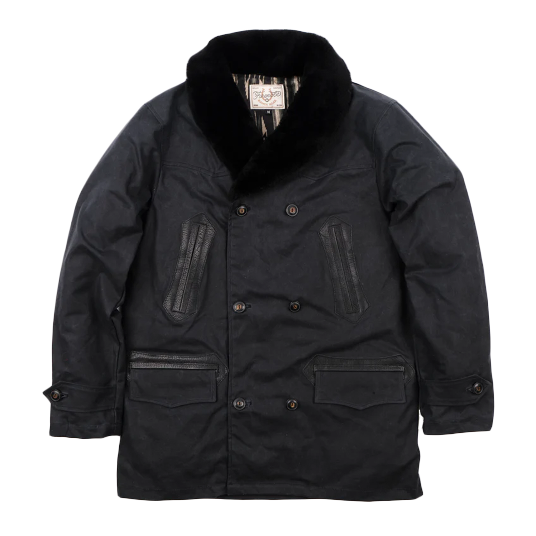 Freenote Tollgate Black Waxed Canvas Jacket - Durable Men's Workwear for Outdoor & Casual Wear | Perfect for Hiking, Camping & Everyday Use