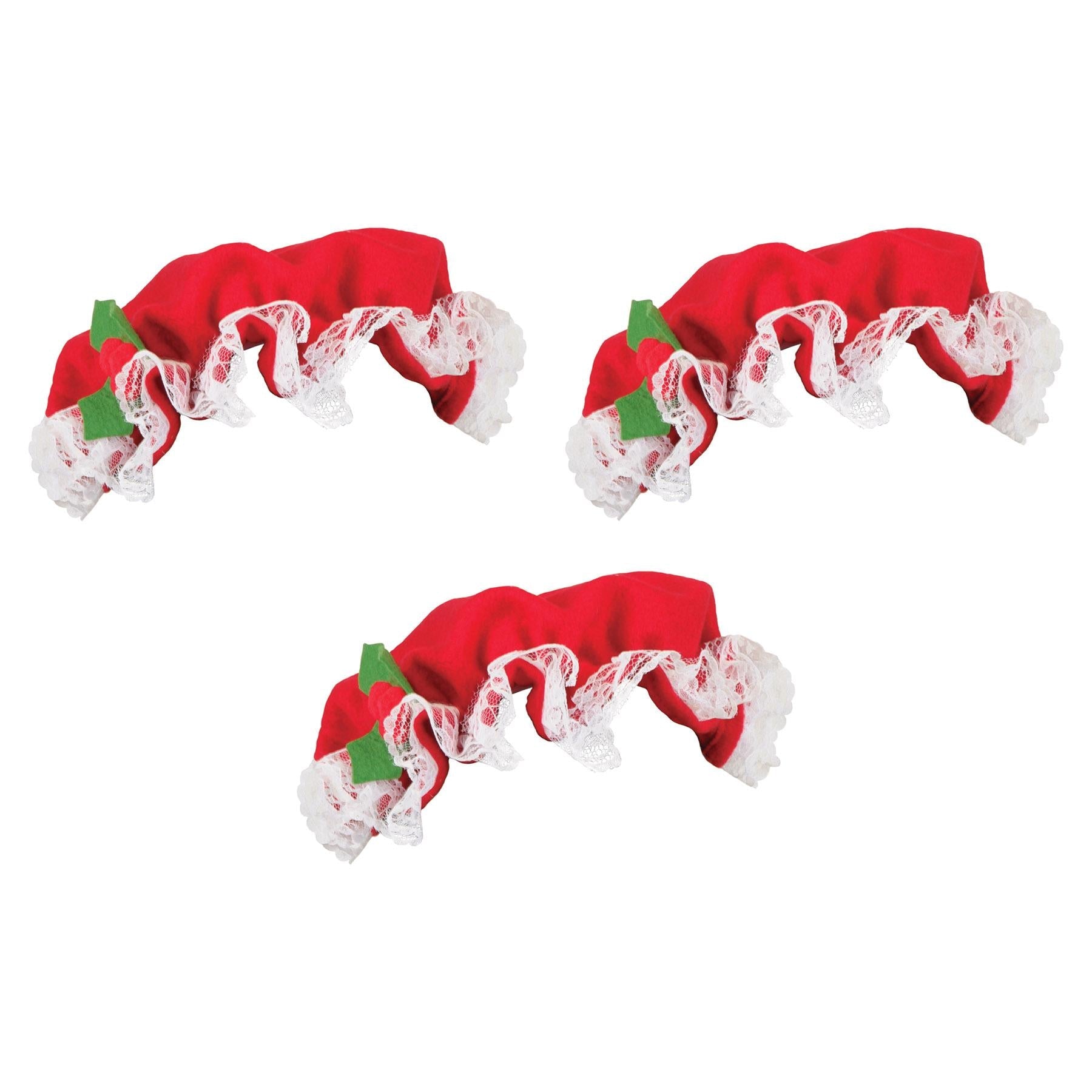 12 Pack Beistle Christmas Mrs Claus Hat - Festive Santa Hat for Women, Holiday Party Costume Accessories - Perfect for Christmas Parties, Caroling & Holiday Photos