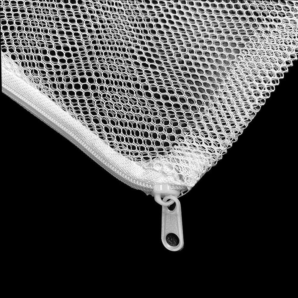 10-Pack Aquarium Filter Bags - 15x20cm White Mesh Filter Media Bags with Plastic Zipper for Fish Tank, Charcoal, Pellet Carbon & Filter Balls | Perfect for Freshwater & Saltwater Aquariums, Pond Filtration & Hydroponic Systems