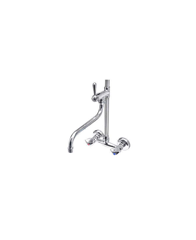 Cancan® MT04 Deluxe Wall Mounted Pre Rinse Faucet - Commercial Grade Stainless Steel Kitchen Sink Sprayer for Restaurants, Bars & Home Use | High Pressure Water Saving Design for Efficient Cleaning