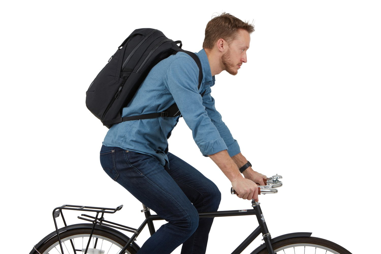 Thule Paramount Commuter Backpack 27L - Waterproof Laptop Backpack for Men & Women, Business Travel & Daily Commute - Durable Black Work Backpack with USB Charging Port